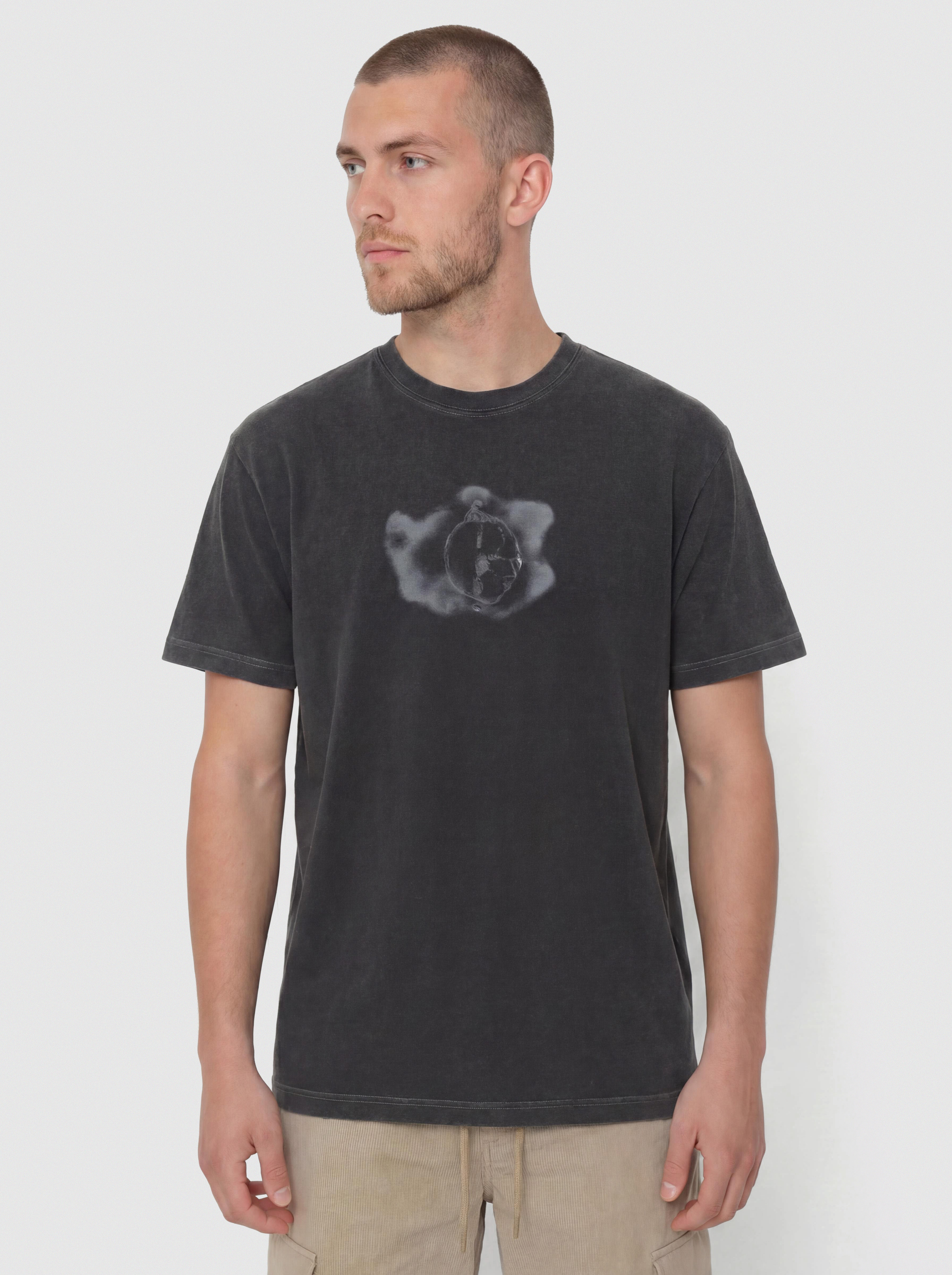 T-shirt Polar Skate Metal Logo (silver black)