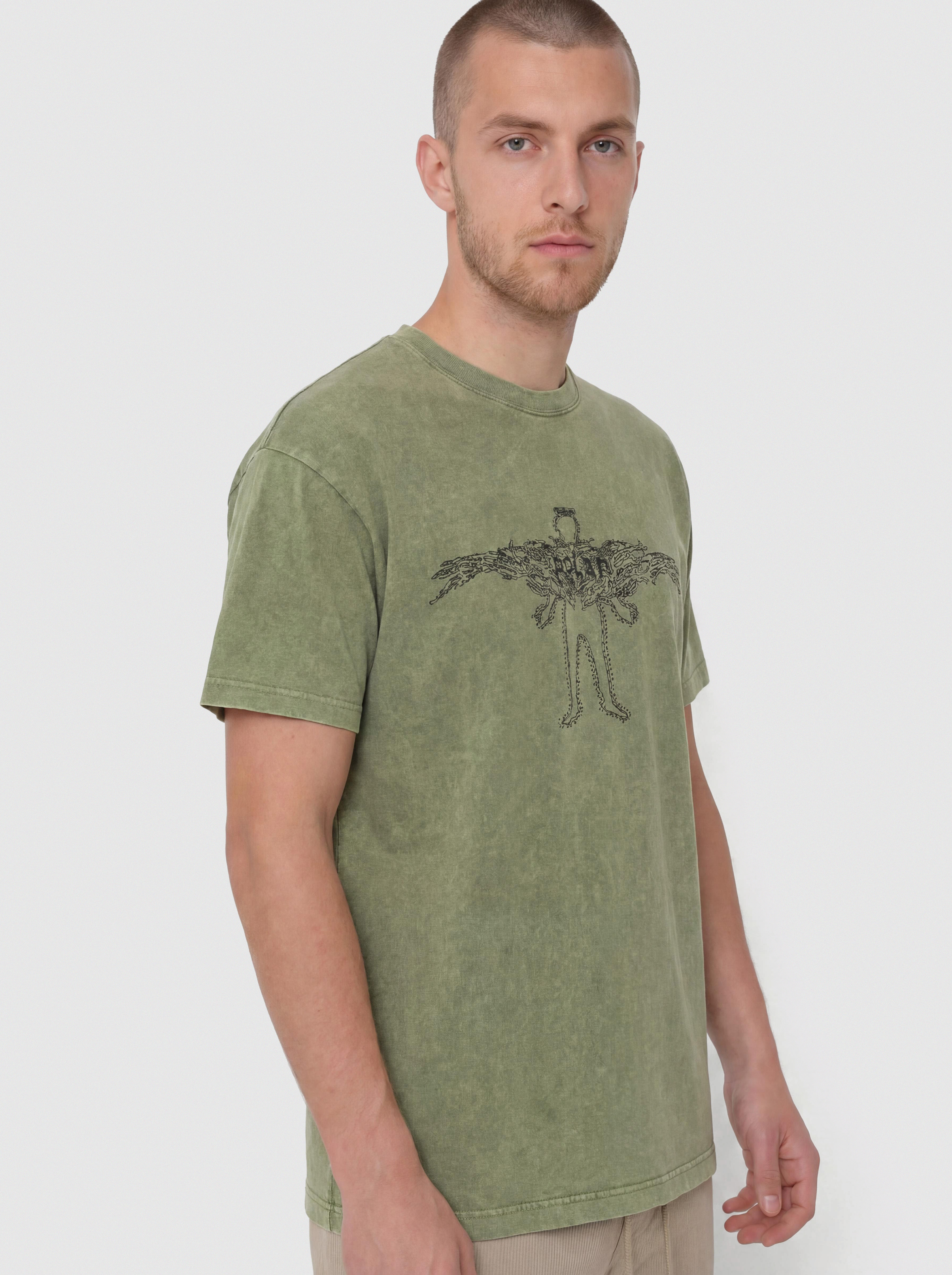 T-shirt Polar Skate Acid Soul (army green)