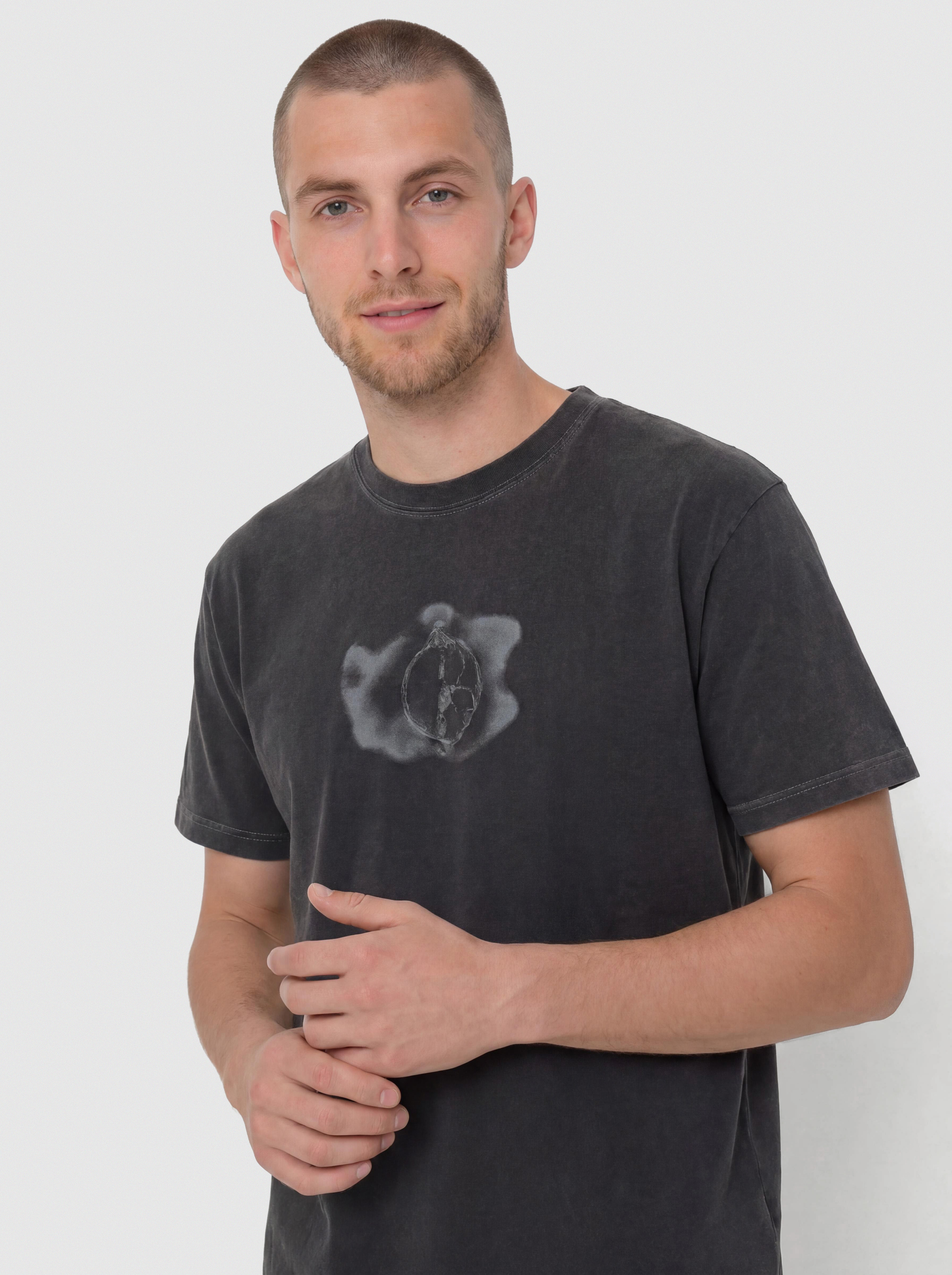 T-shirt Polar Skate Metal Logo (silver black)