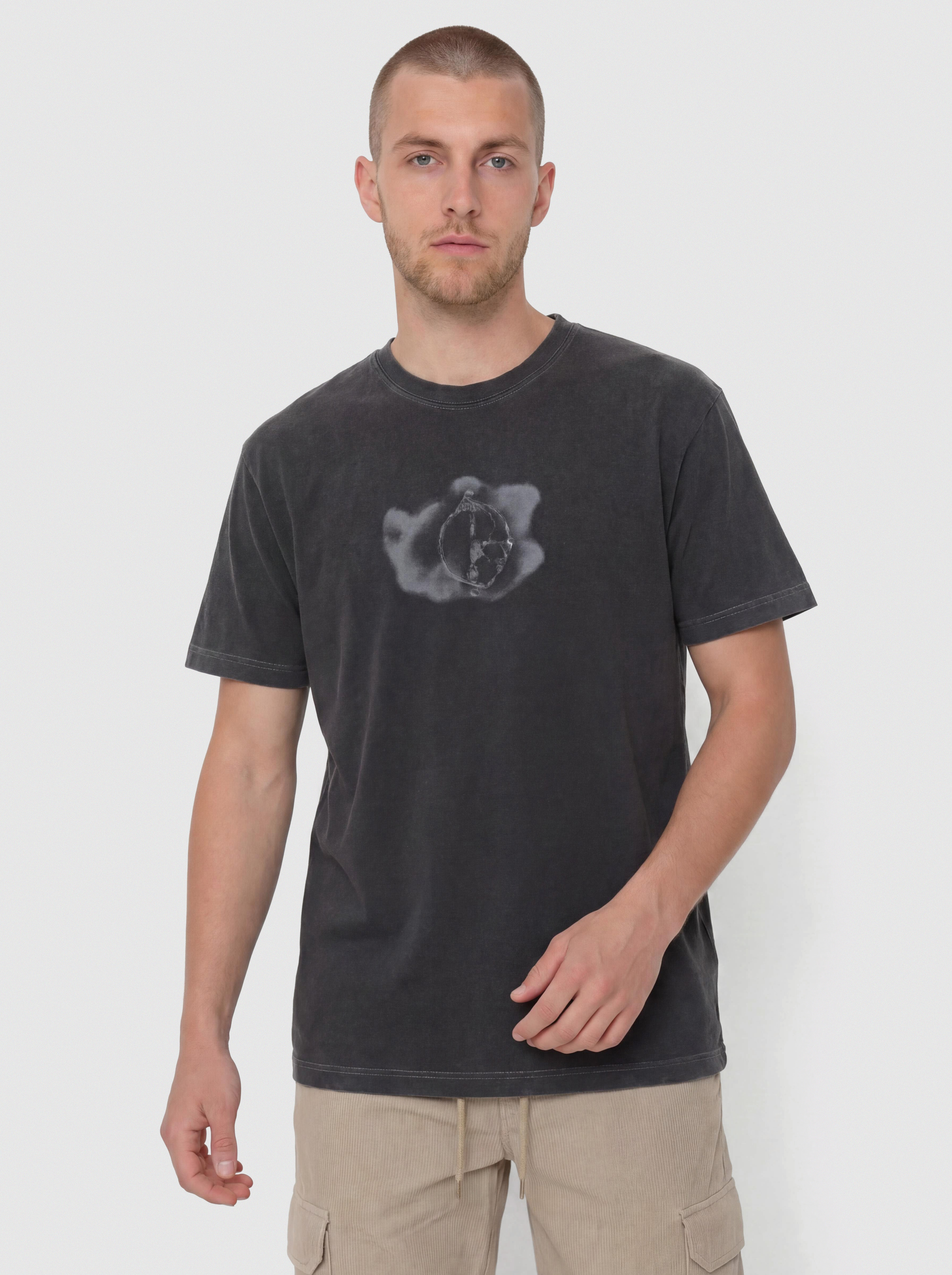 T-shirt Polar Skate Metal Logo (silver black)