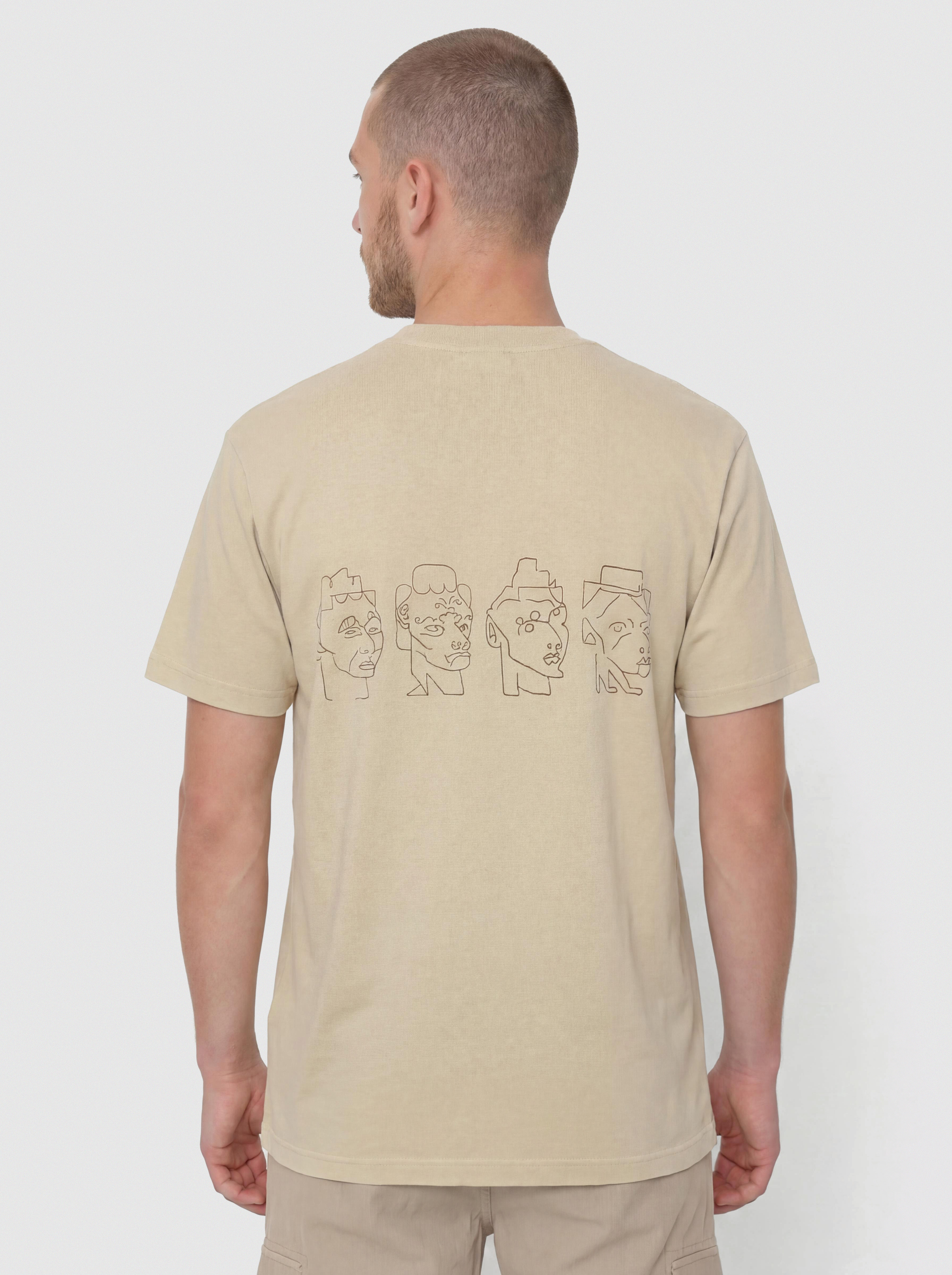 T-shirt Polar Skate Contrast 8 Heads (sand/brown)