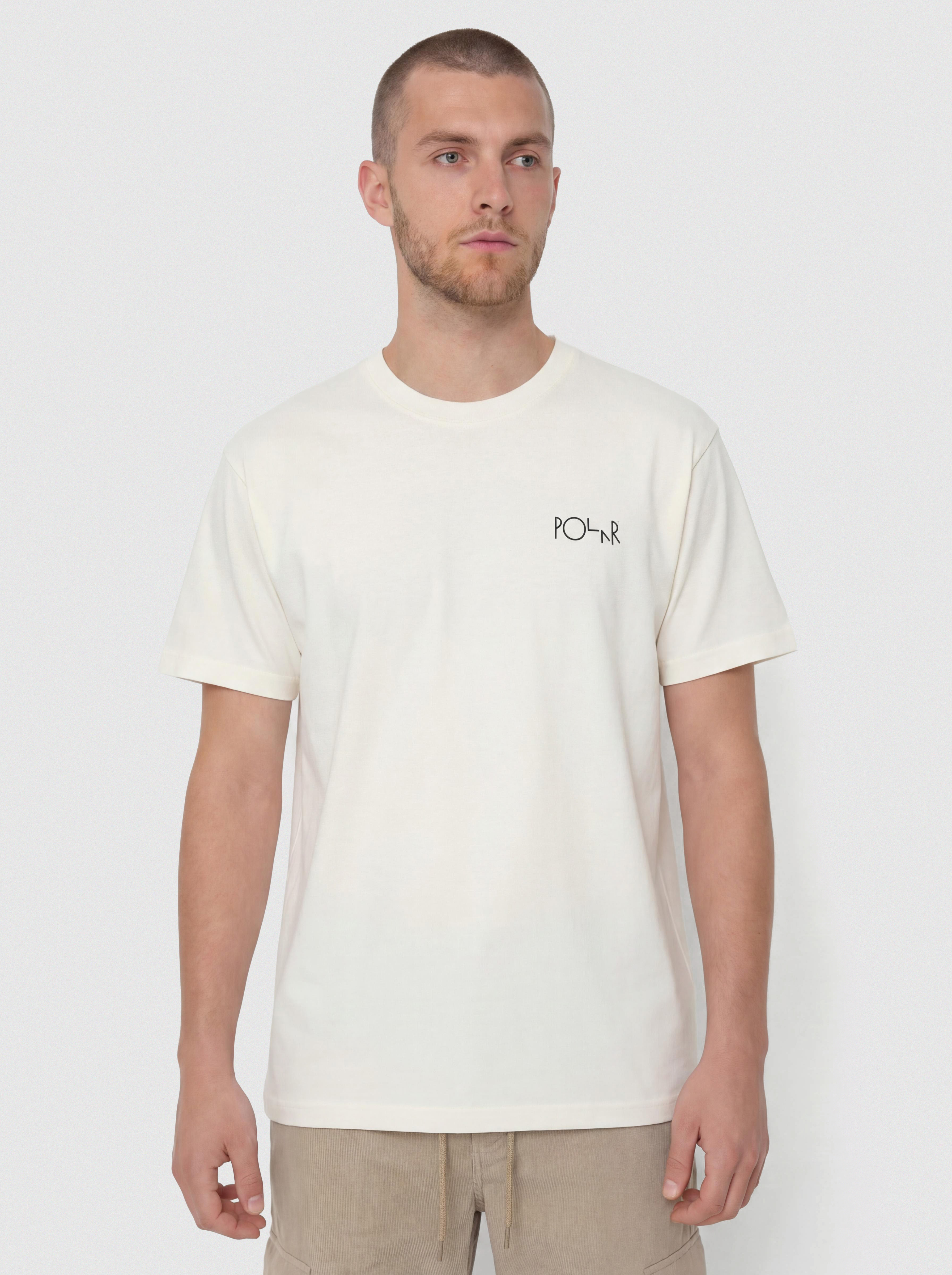 T-shirt Polar Skate Contrast Fill Logo (ivory/black)