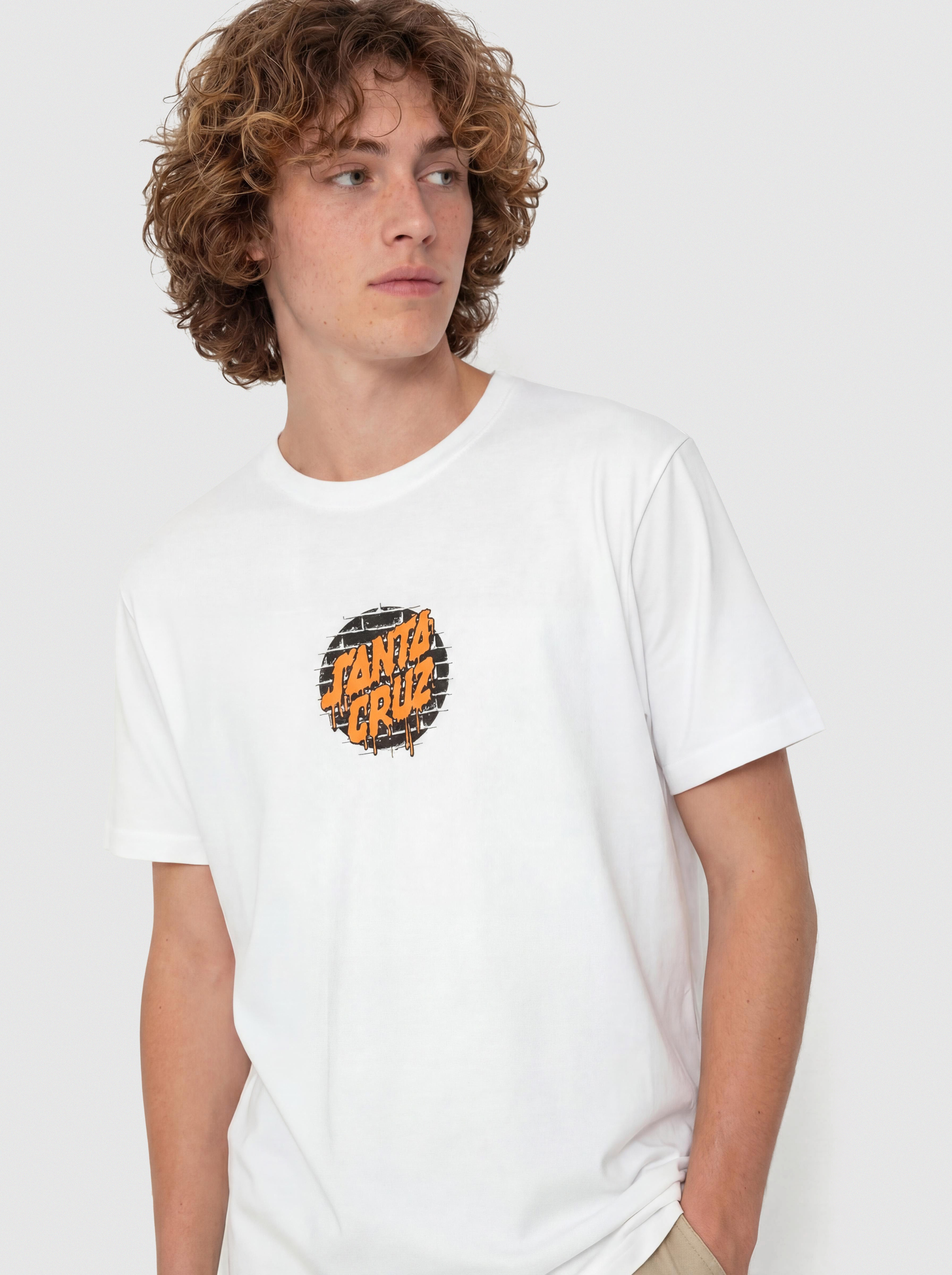 T-shirt Santa Cruz Delfino Spotlight Fnt (white)