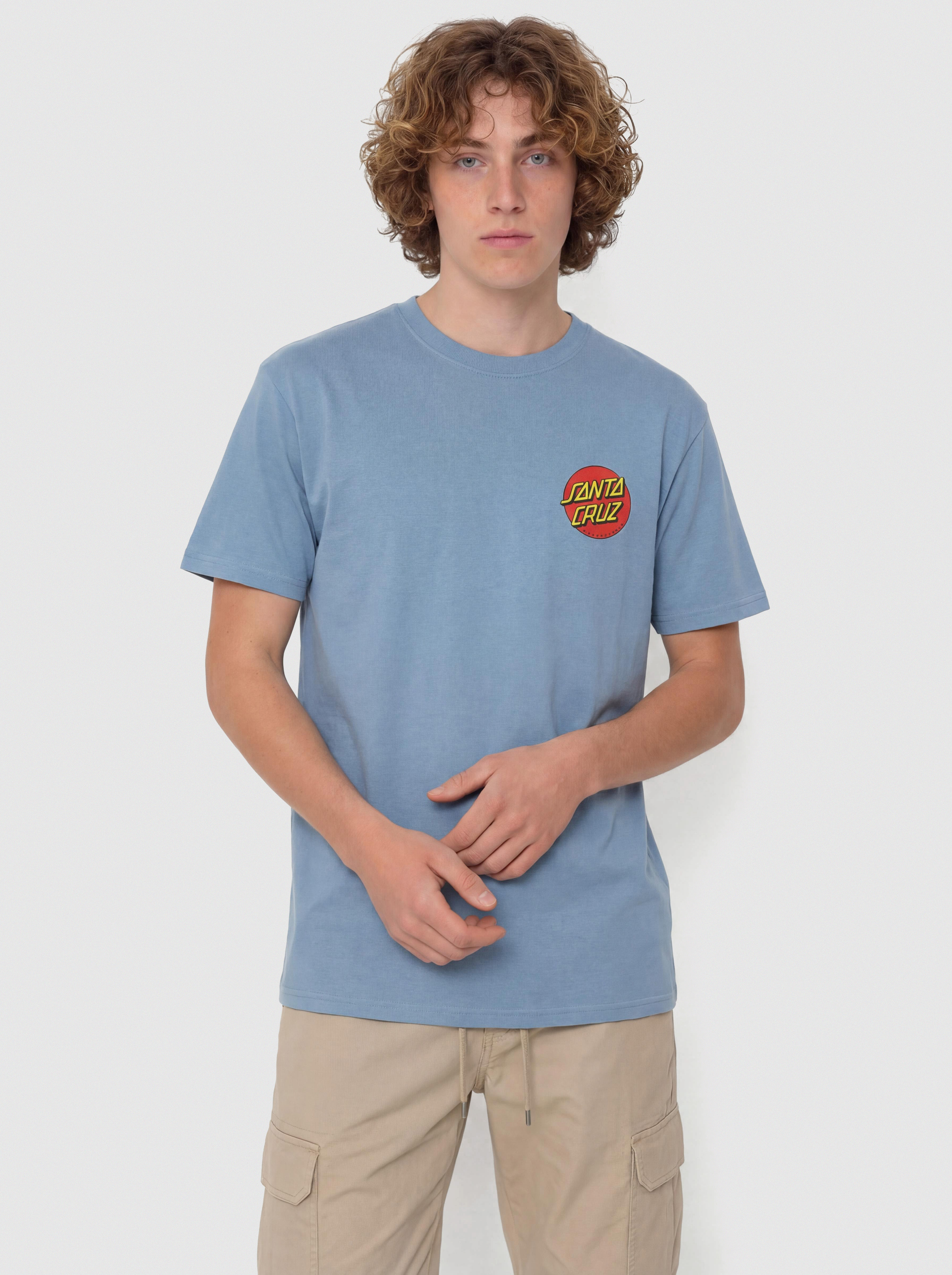 T-shirt Santa Cruz Classic Dot Chest (faded denim)