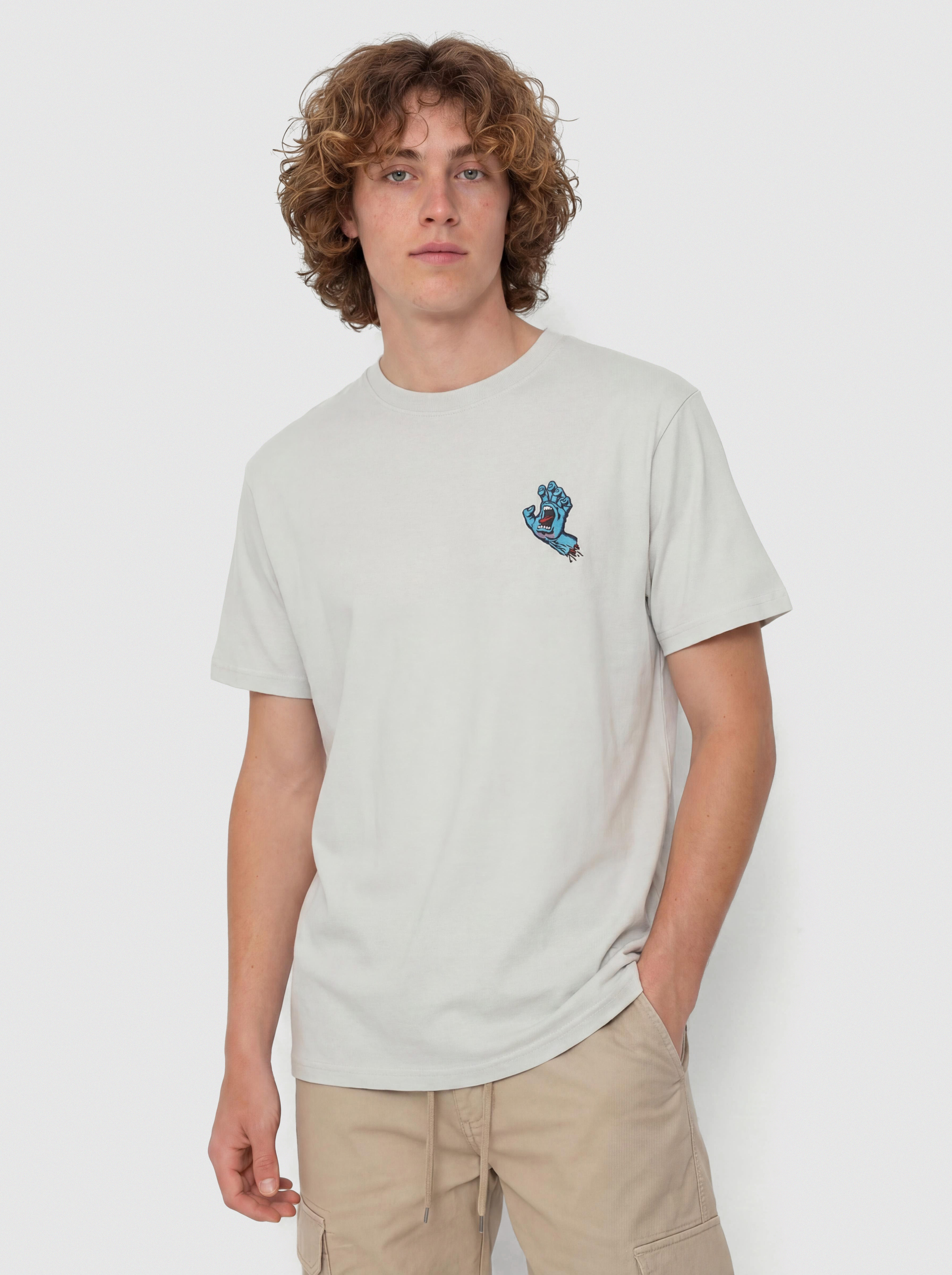 T-shirt Santa Cruz Screaming Hand Chest (mist)