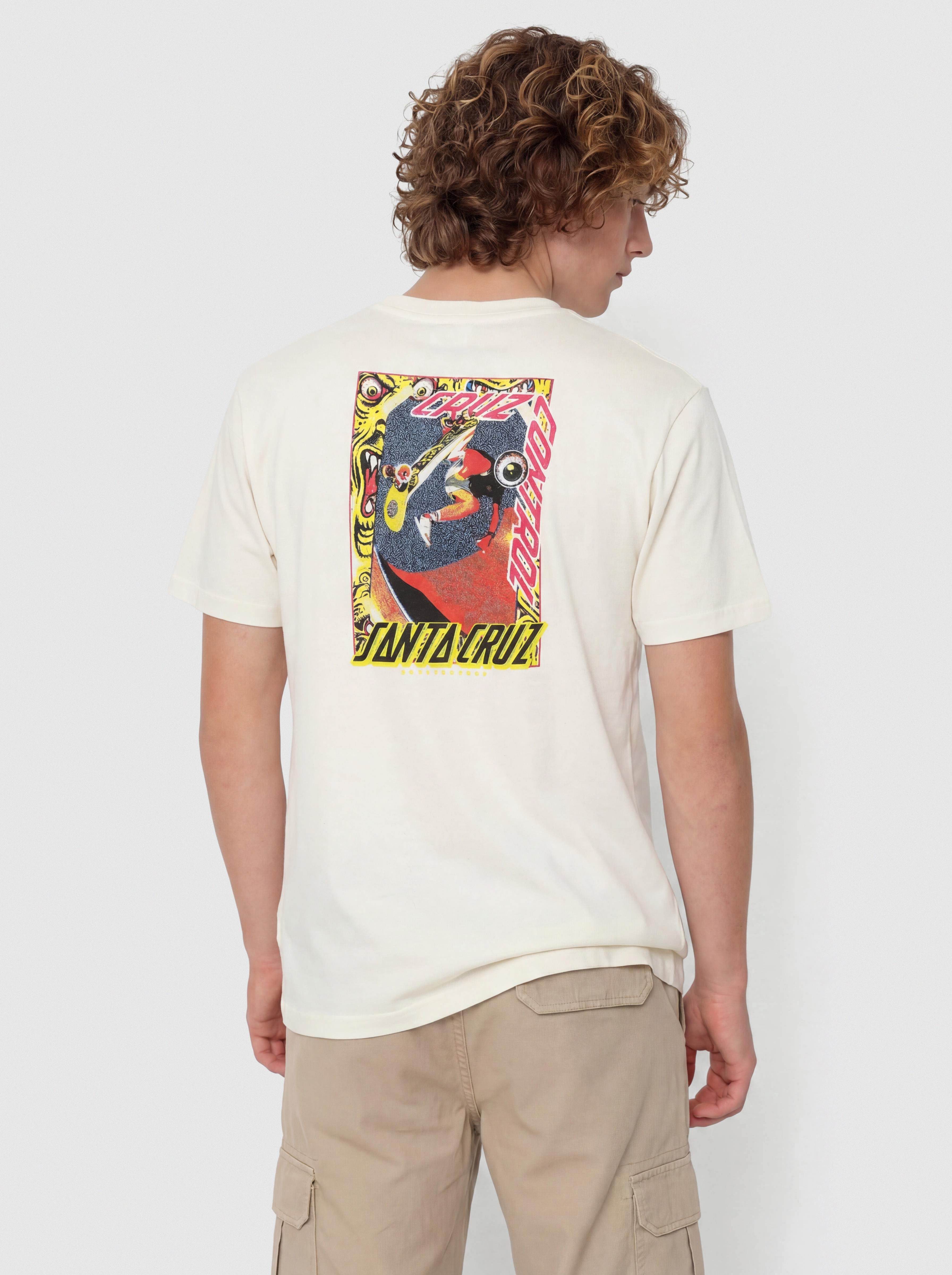 T-shirt Santa Cruz Roskopp Cruz Control (unbleached cotton)