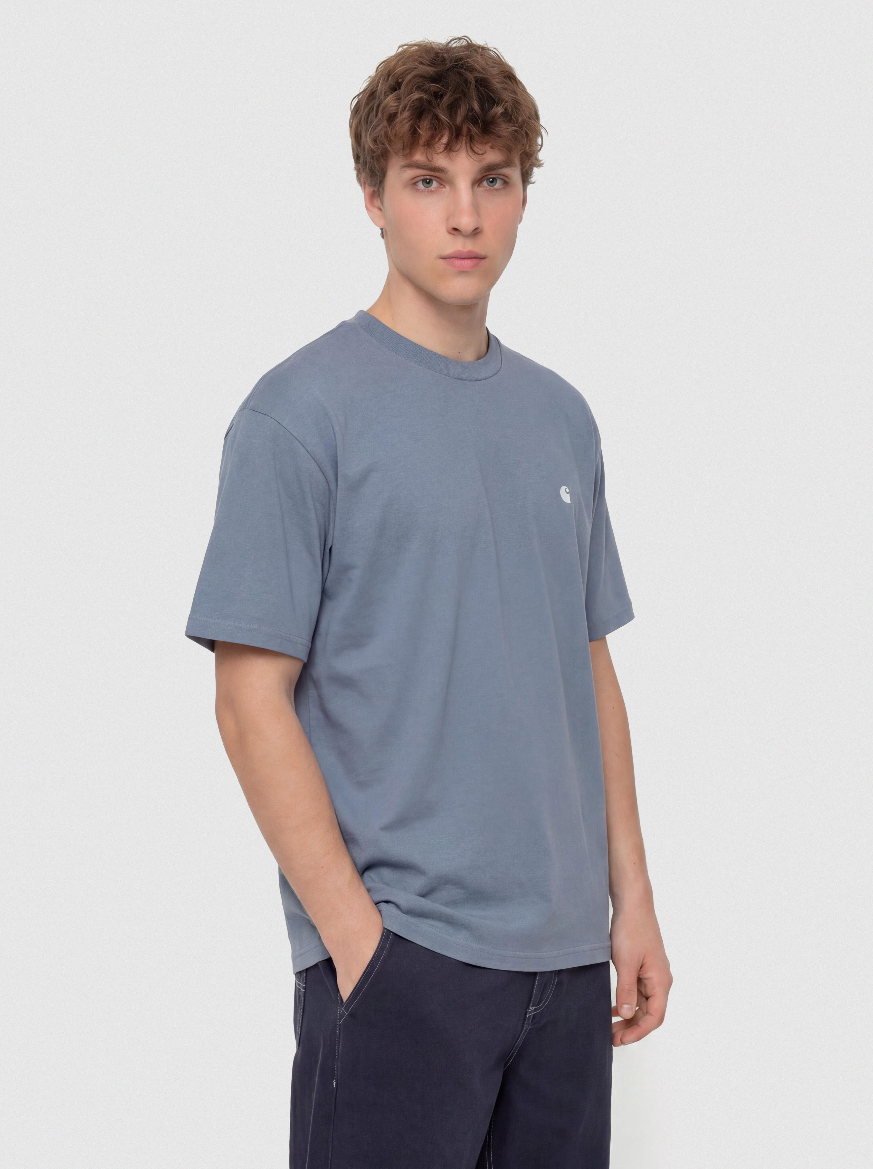 T-shirt Carhartt WIP Madison (shady blue/white)