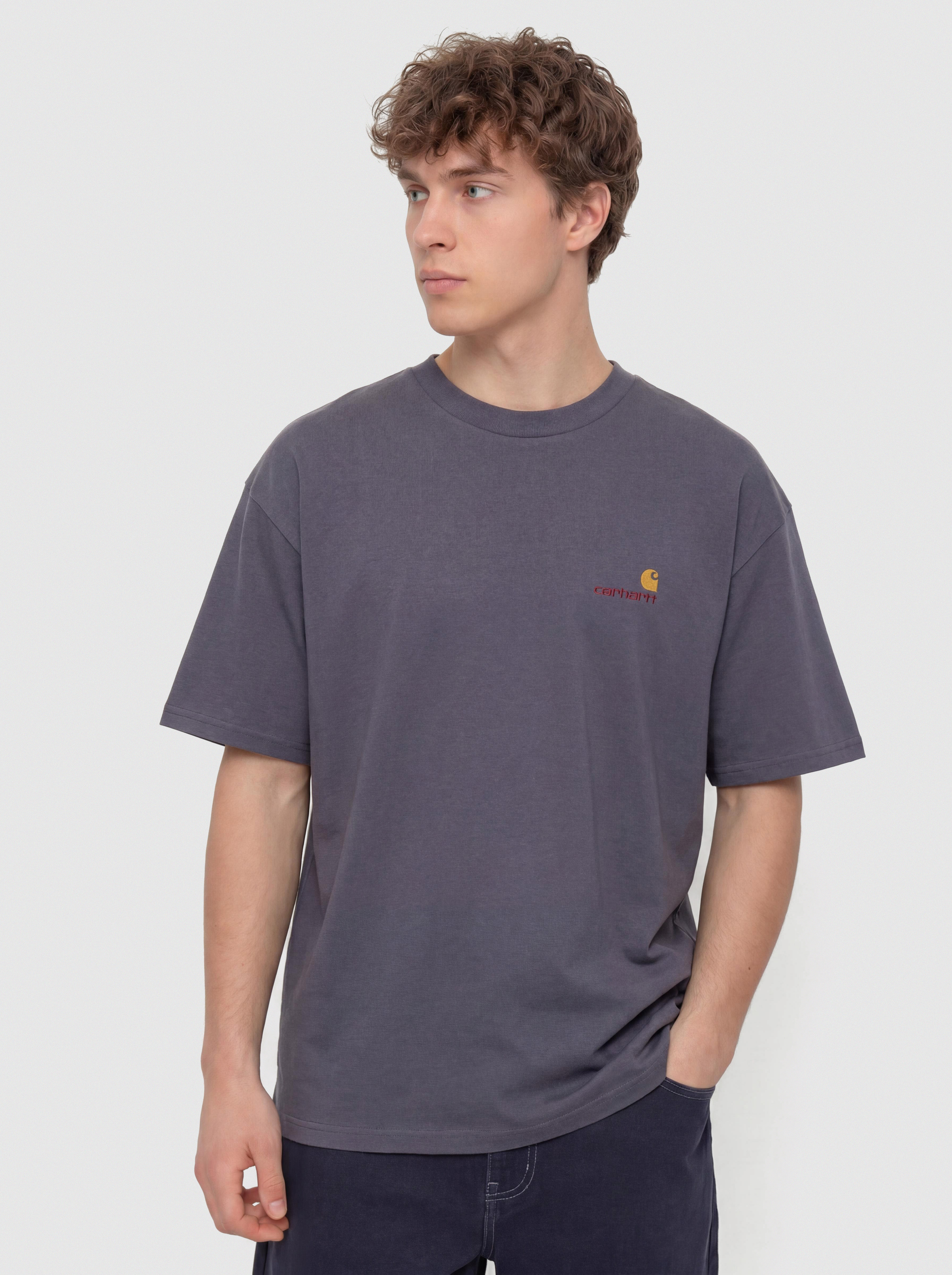 T-shirt Carhartt WIP American Script (shady purple)