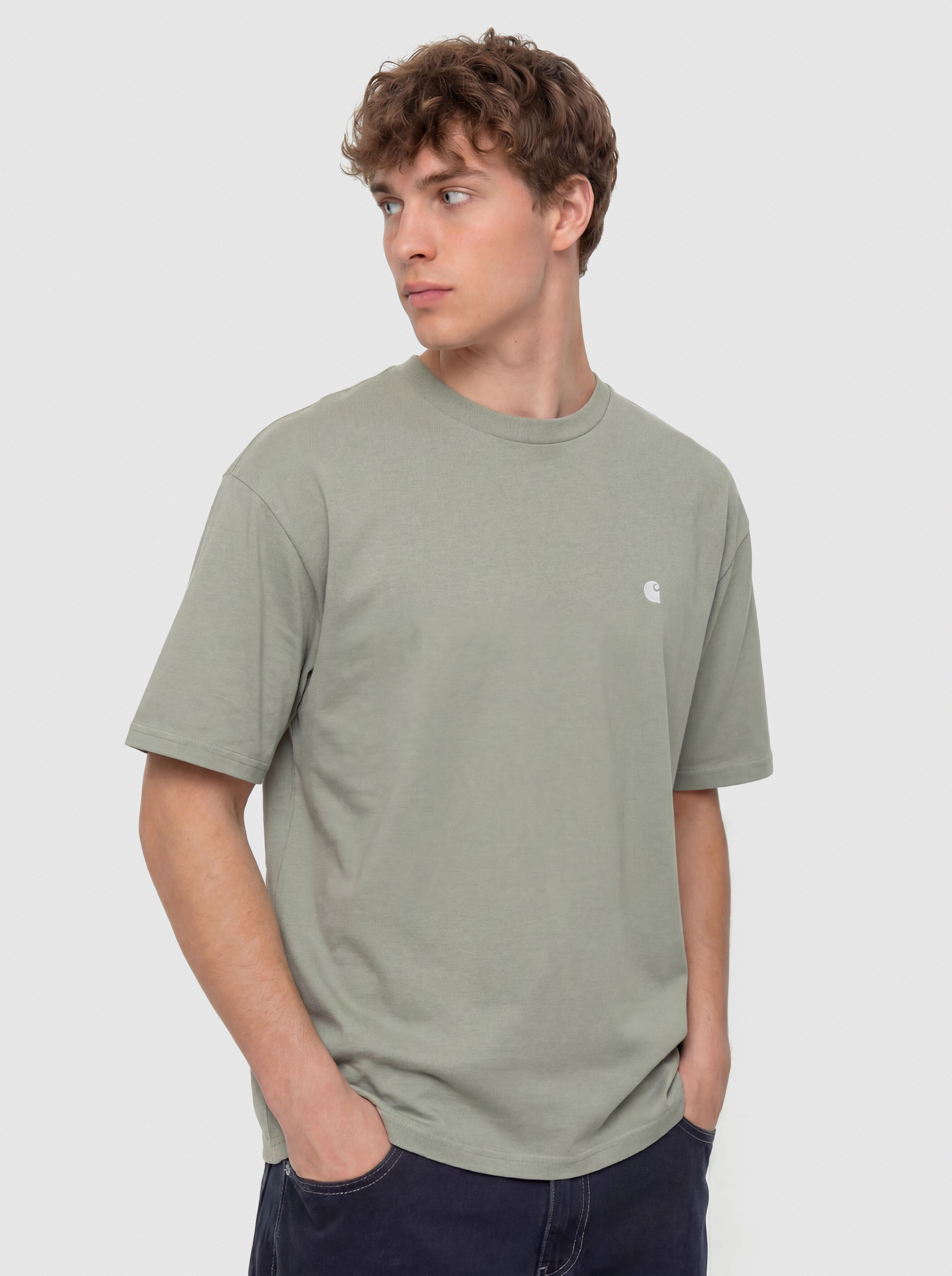 T-shirt Carhartt WIP Madison (shady green/white)