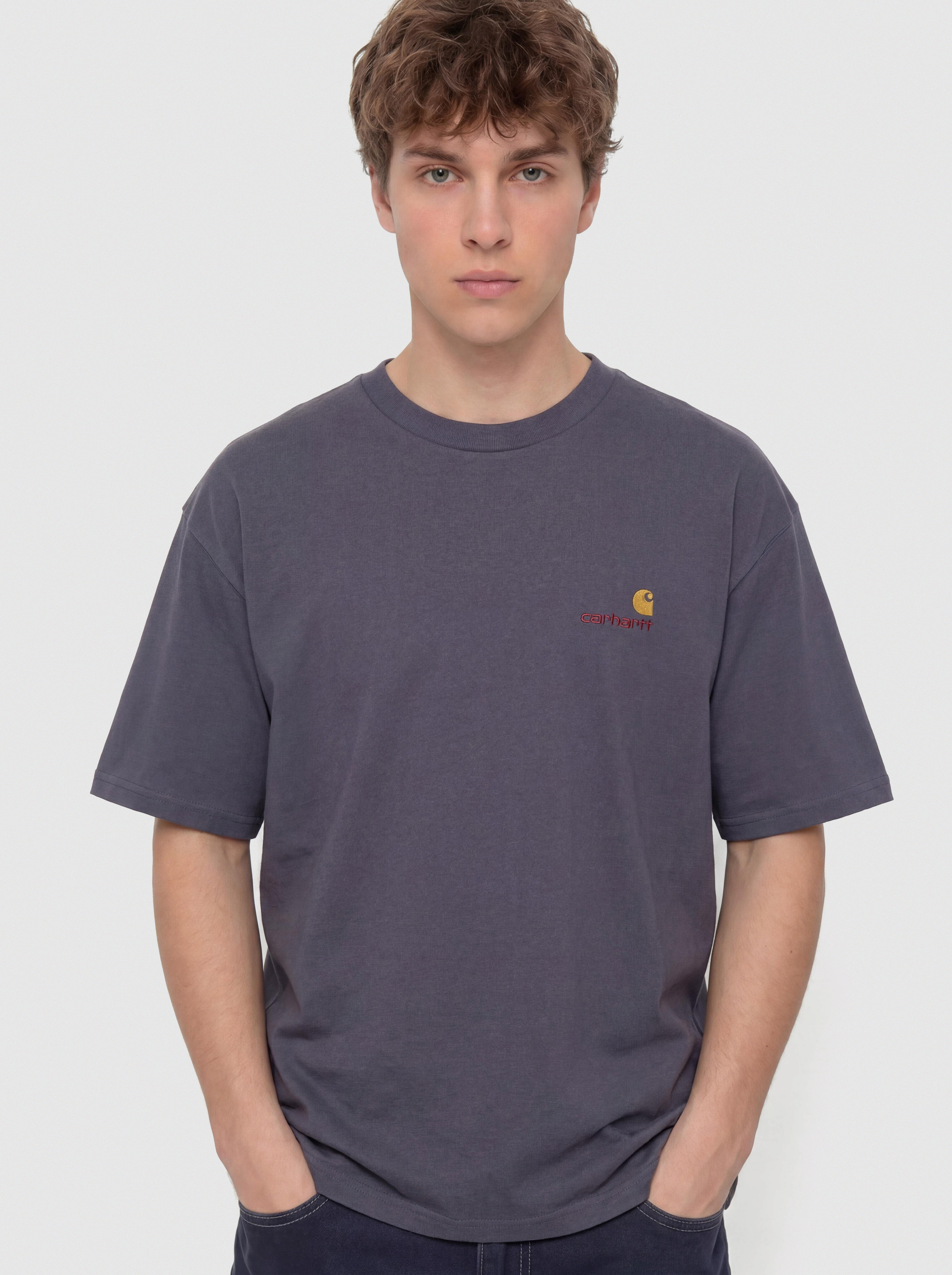 T-shirt Carhartt WIP American Script (shady purple)