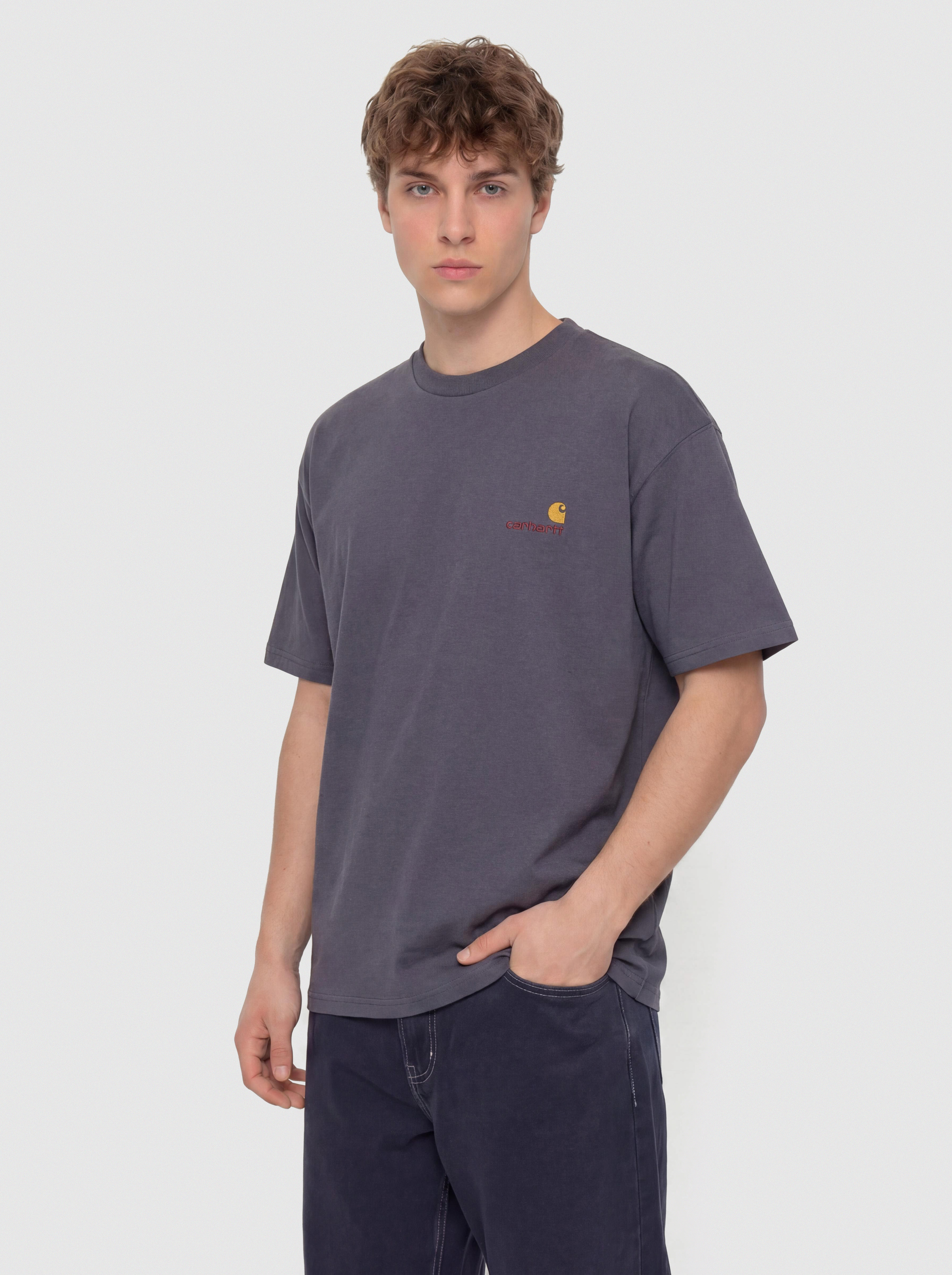 T-shirt Carhartt WIP American Script (shady purple)