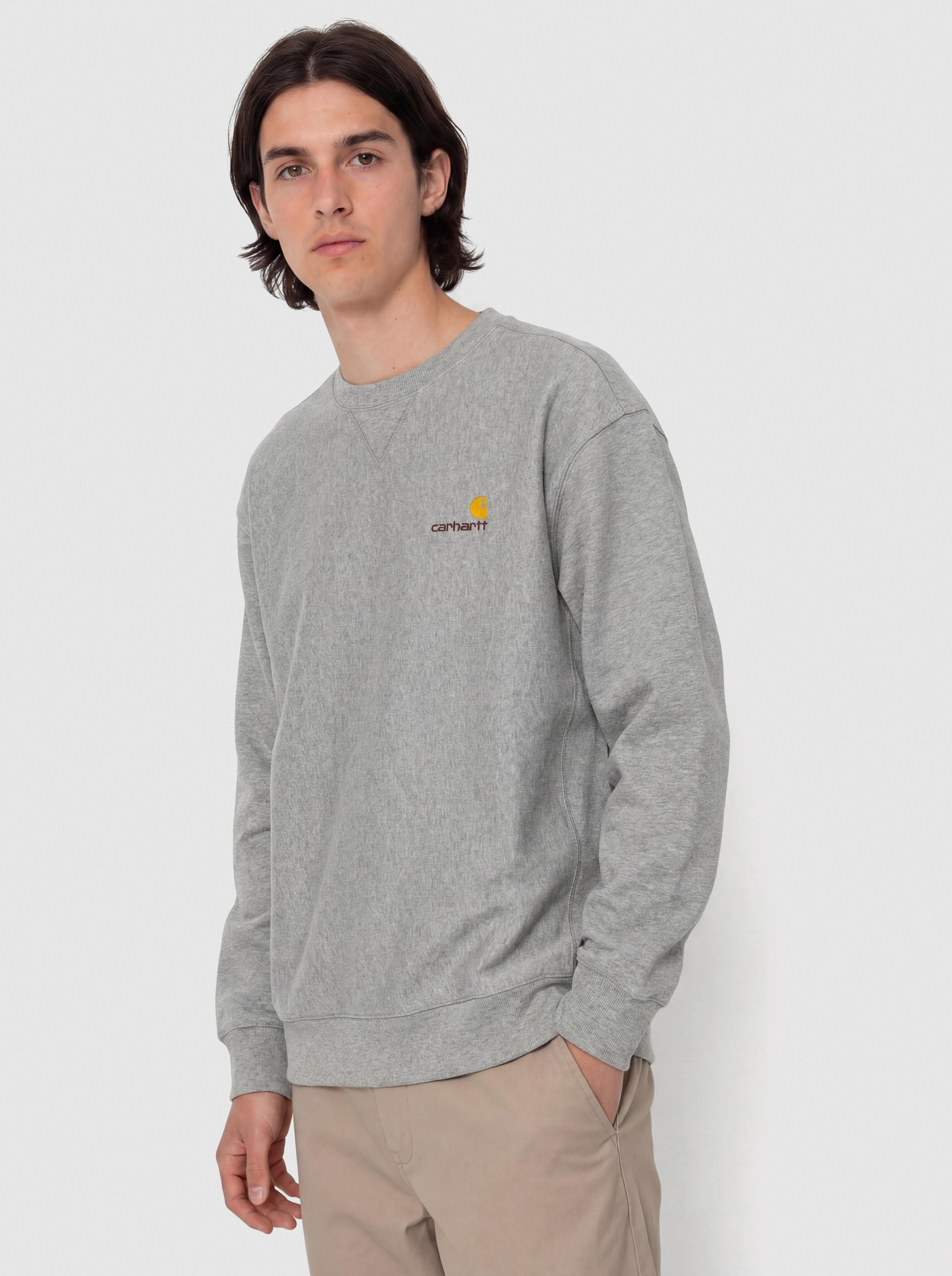 Bluza Carhartt WIP American Script (grey heather)