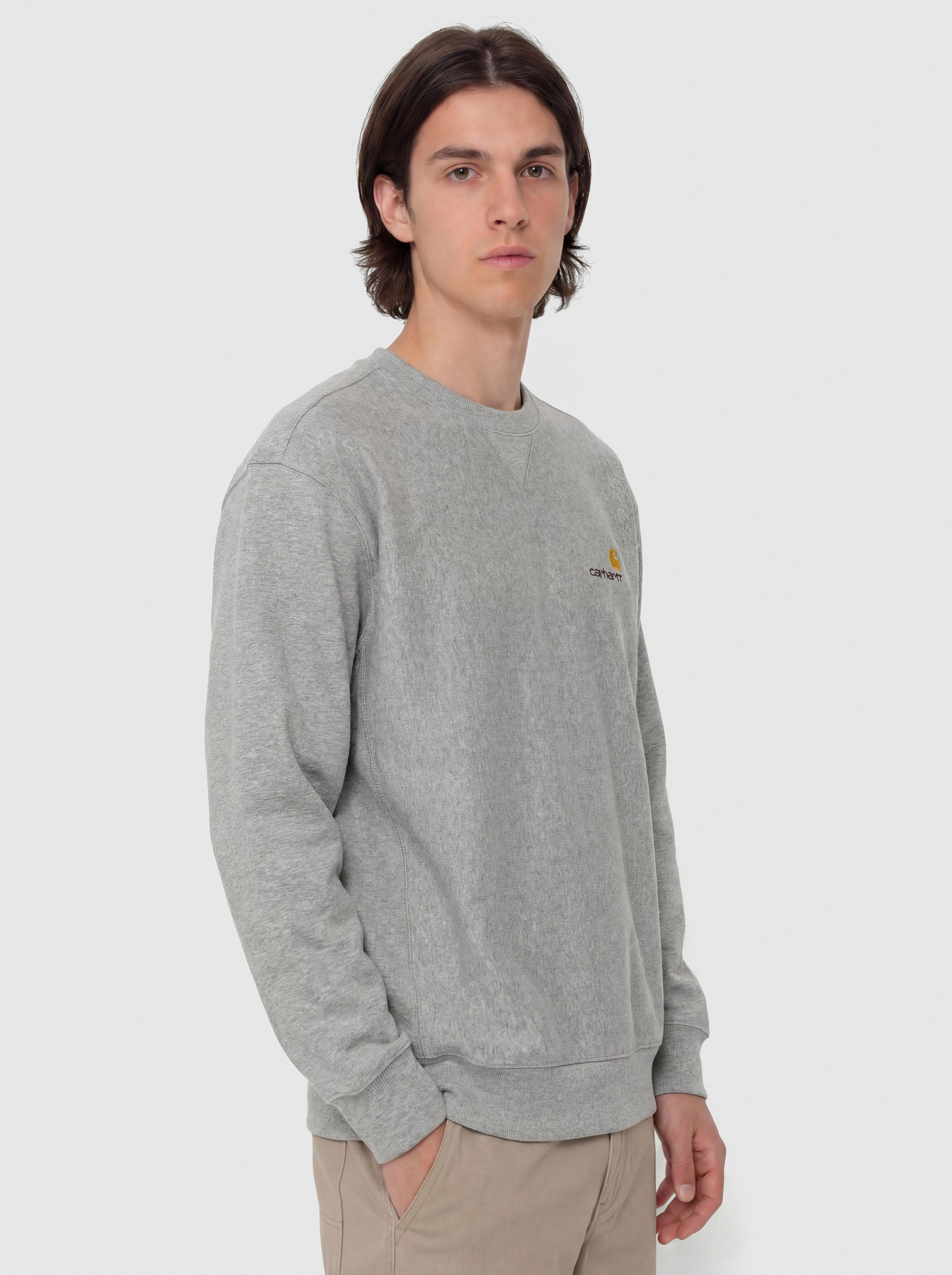 Bluza Carhartt WIP American Script (grey heather)