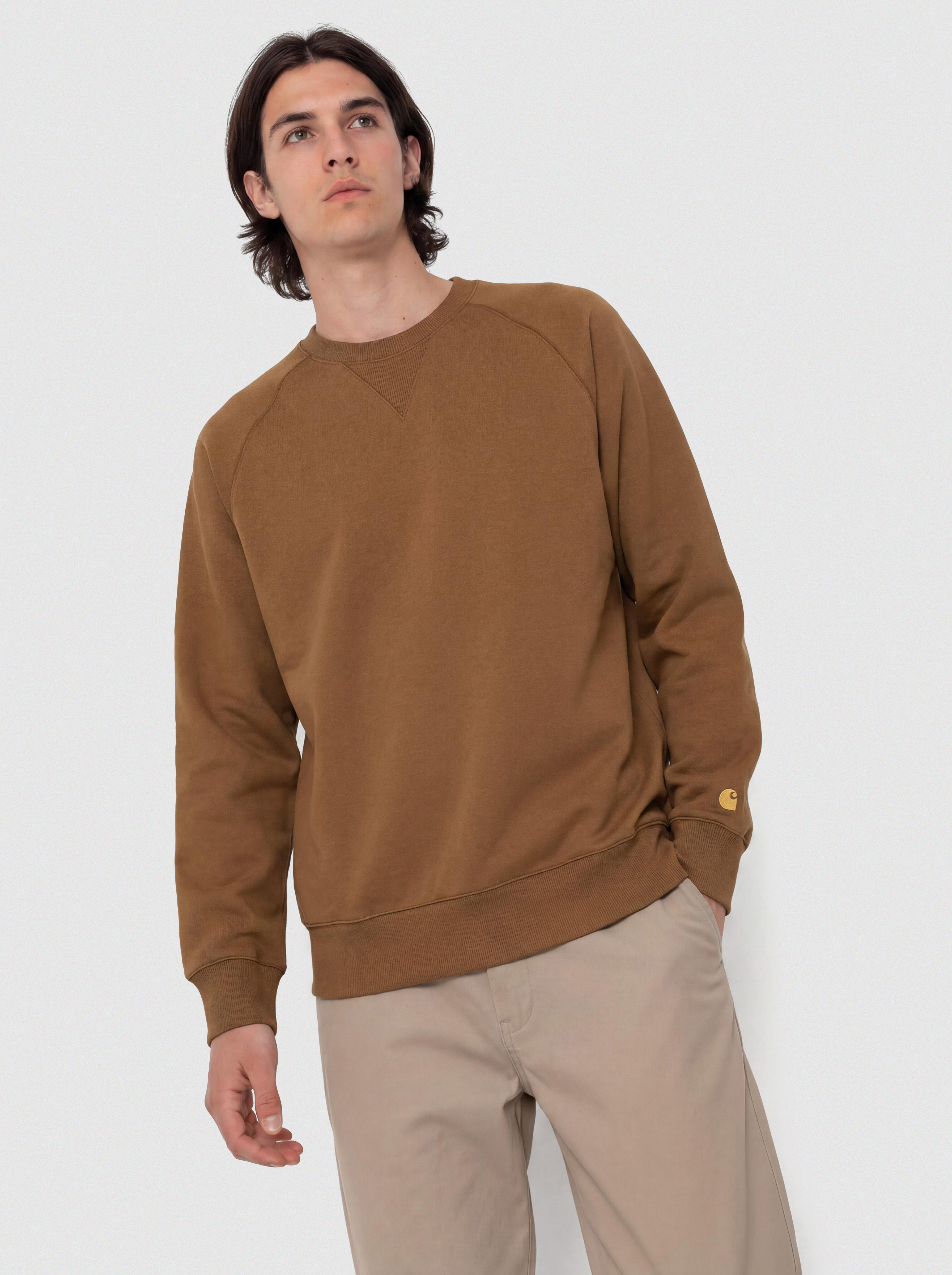 Bluza Carhartt WIP Chase (hamilton brown/gold)