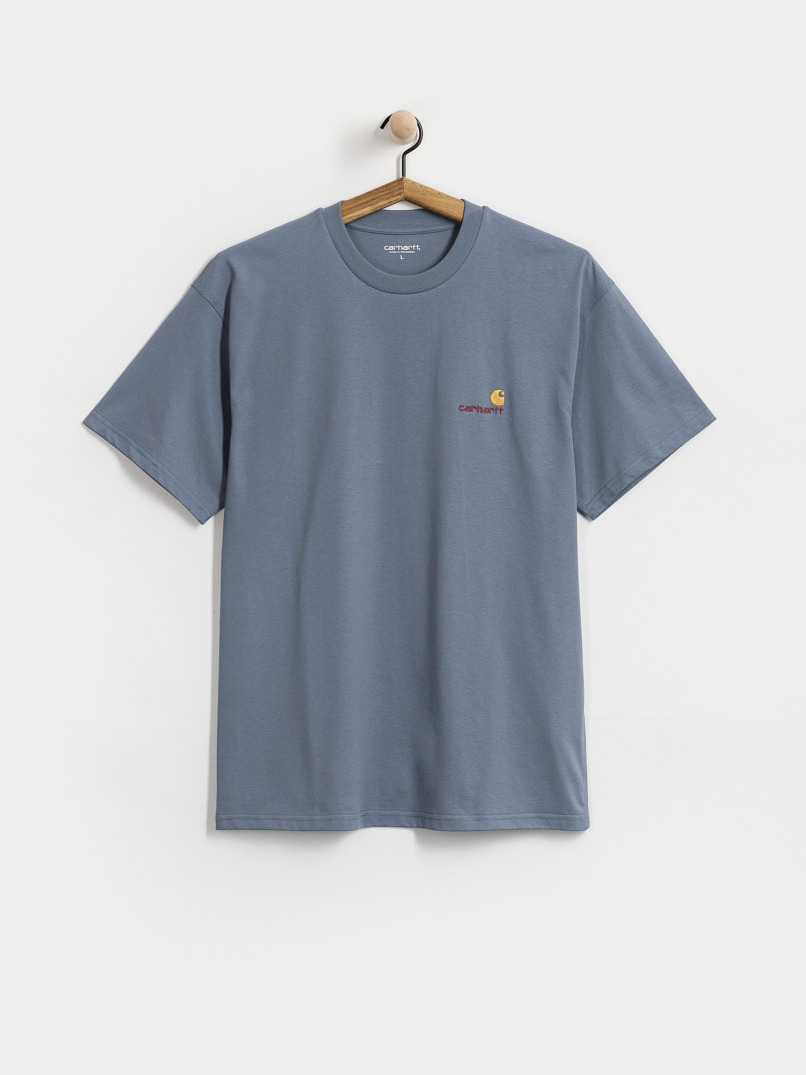 T-shirt Carhartt WIP American Script (shady blue)