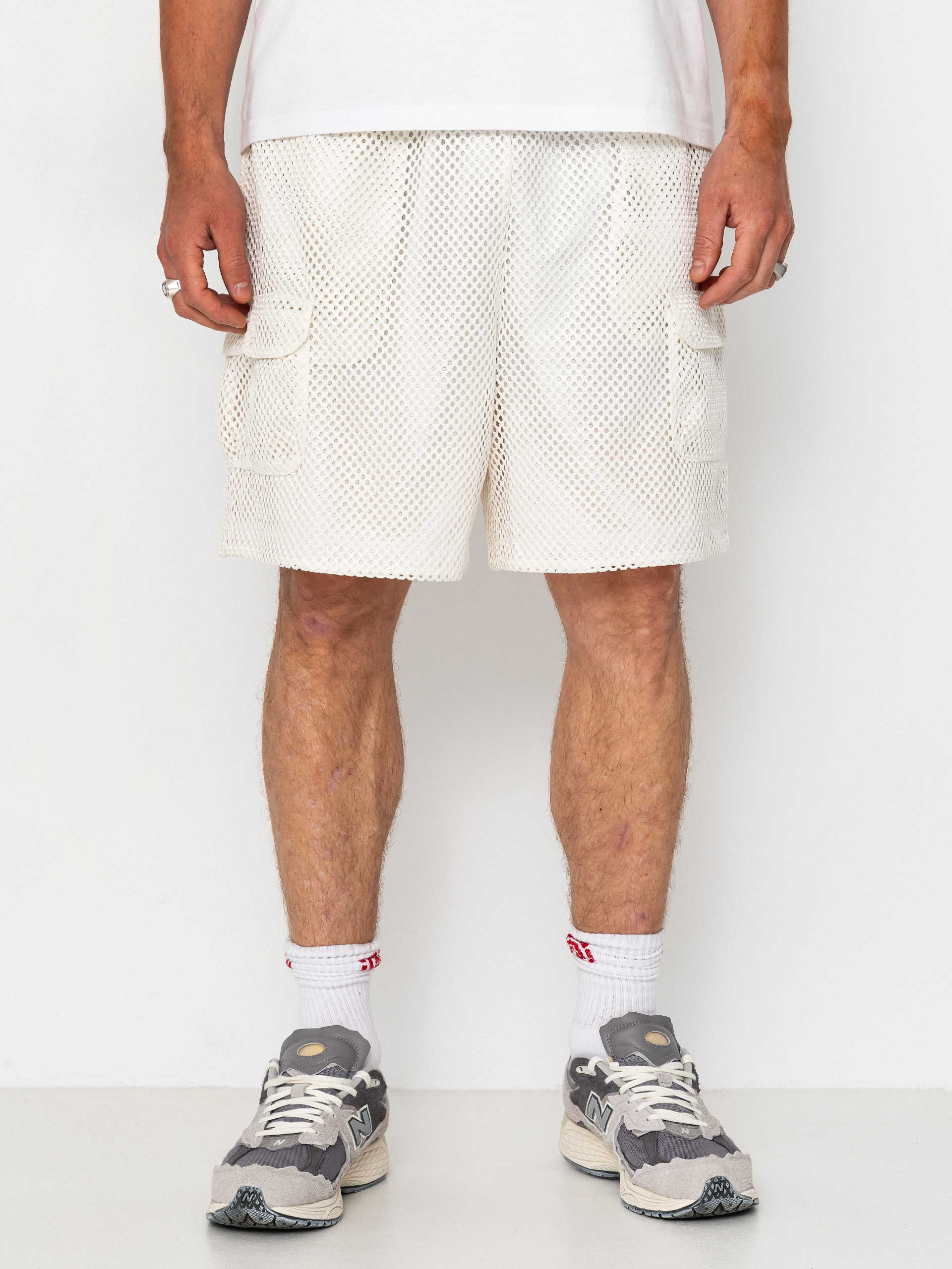 Szorty The North Face Tnf Red Box Mesh Utility (white dune)