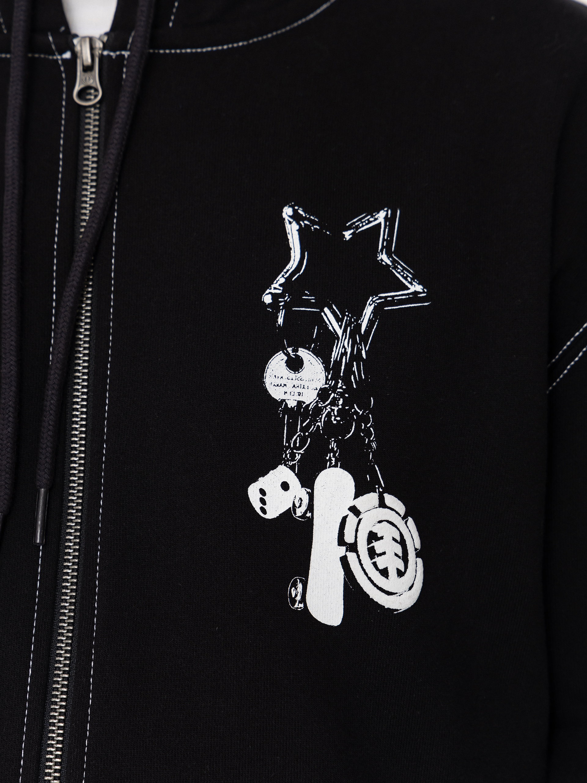 Bluza z kapturem Element Keychain ZHD (flint black)