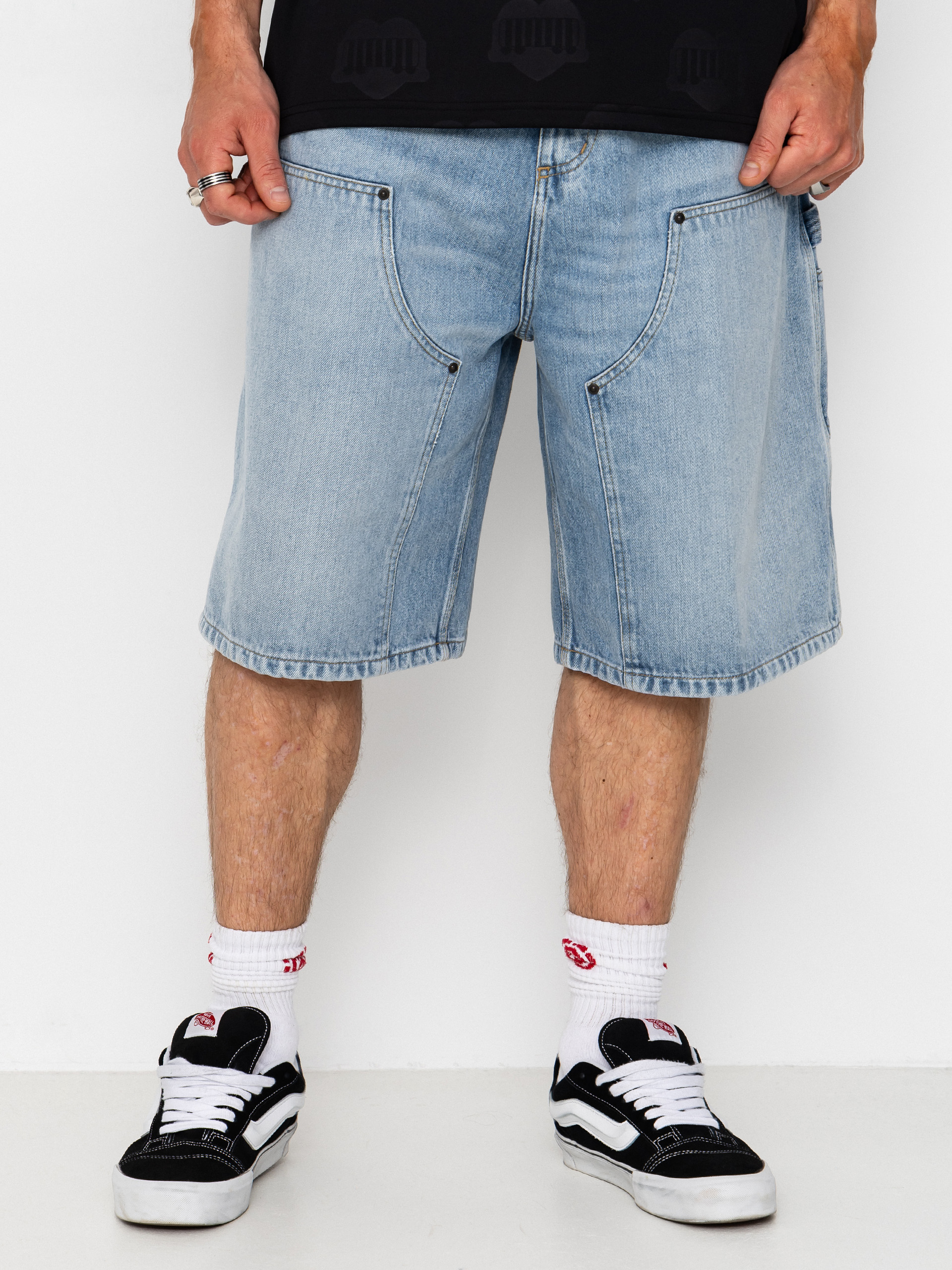Szorty Carhartt WIP OG Double Knee (blue heavy worn bleached)