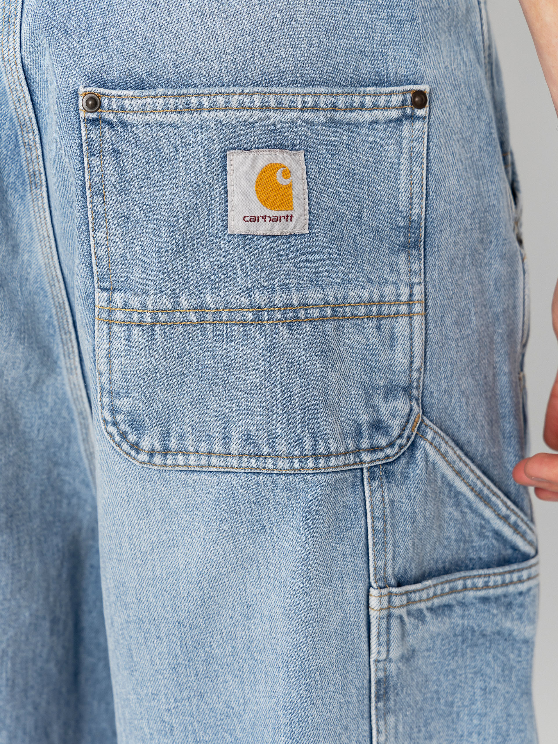 Szorty Carhartt WIP OG Double Knee (blue heavy worn bleached)