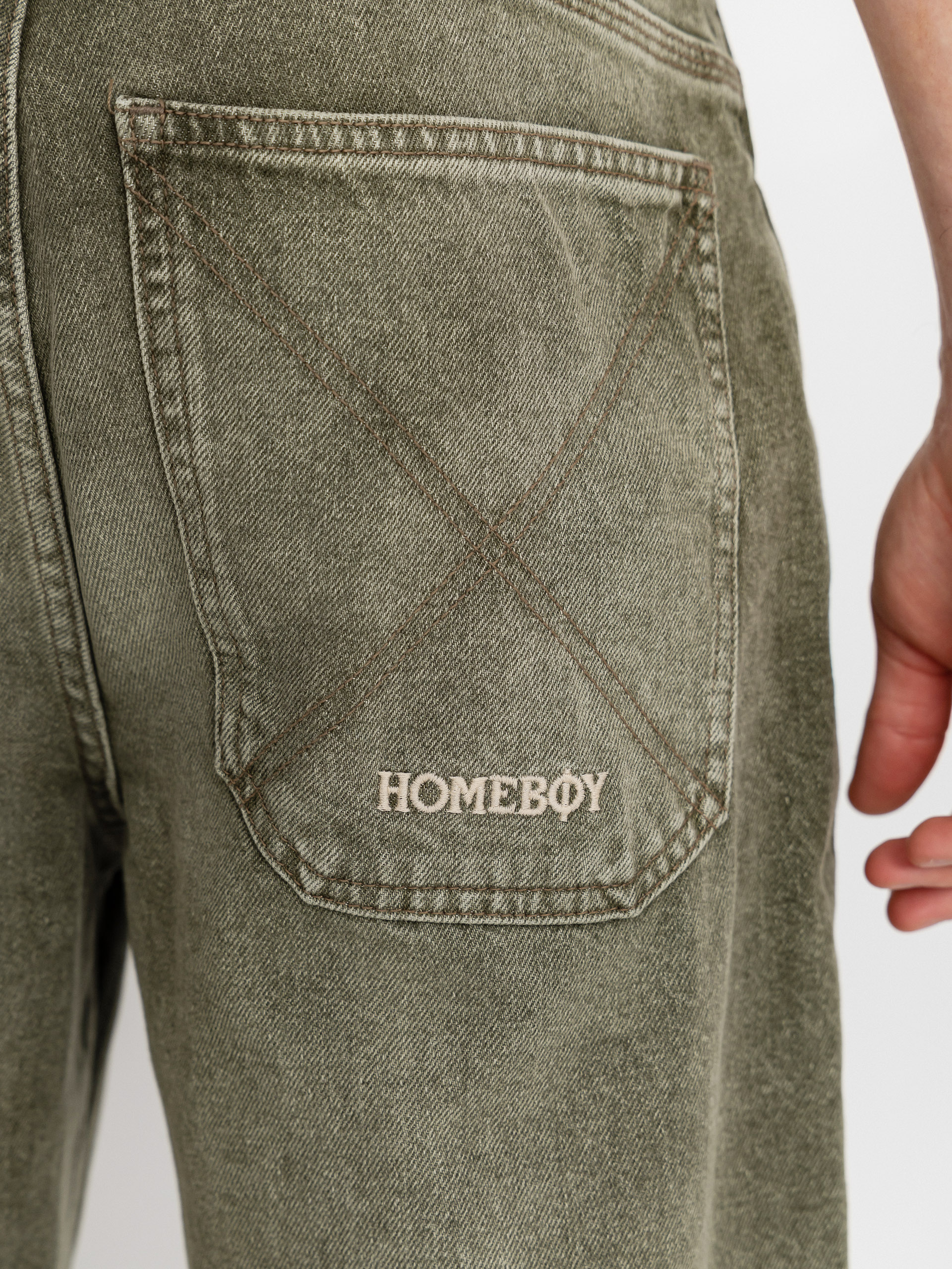 Spodnie Homeboy X Tra Baggy Dye Denim (washed green)