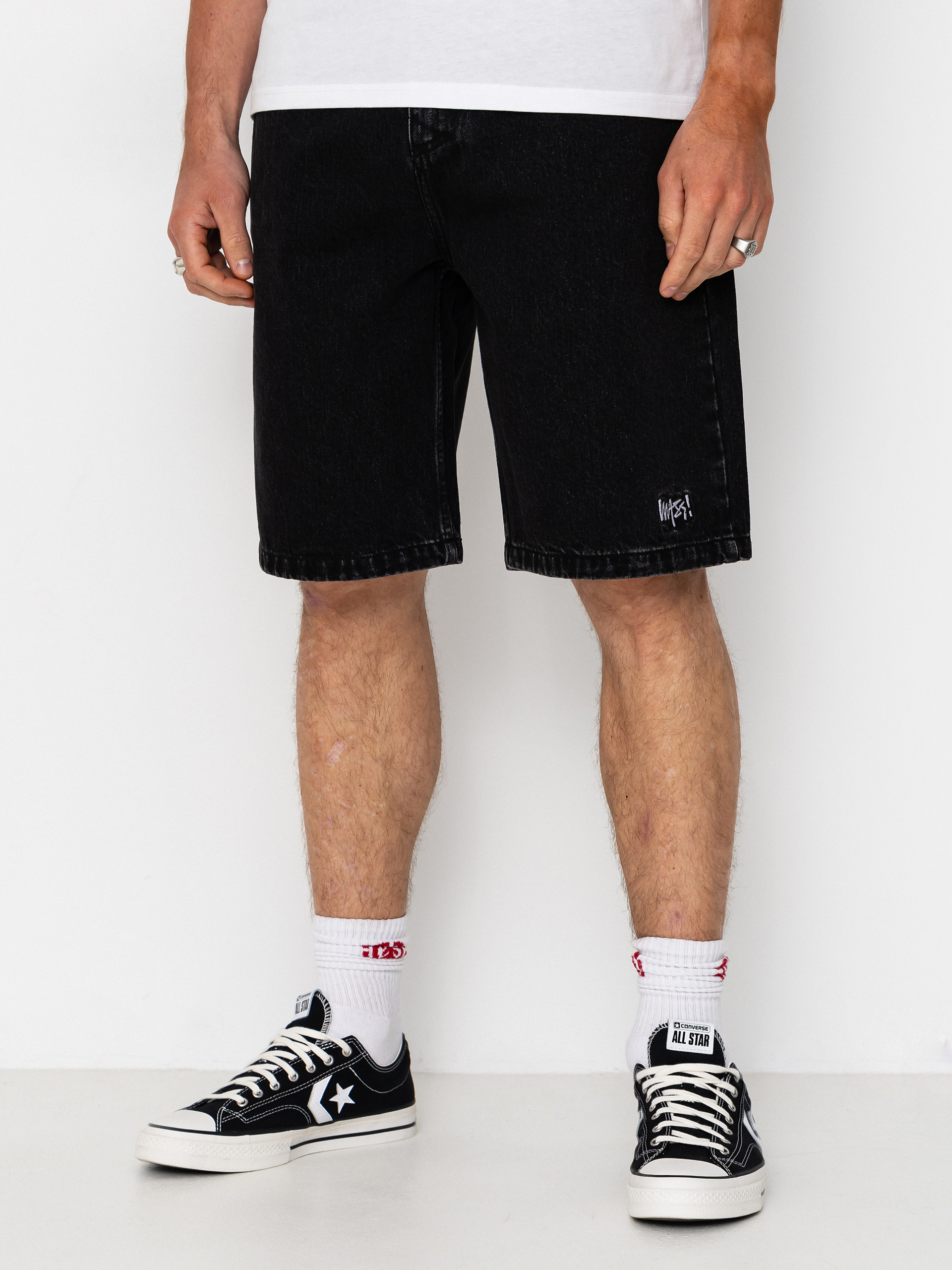 Szorty MassDnm Jeans Higher (black washed)