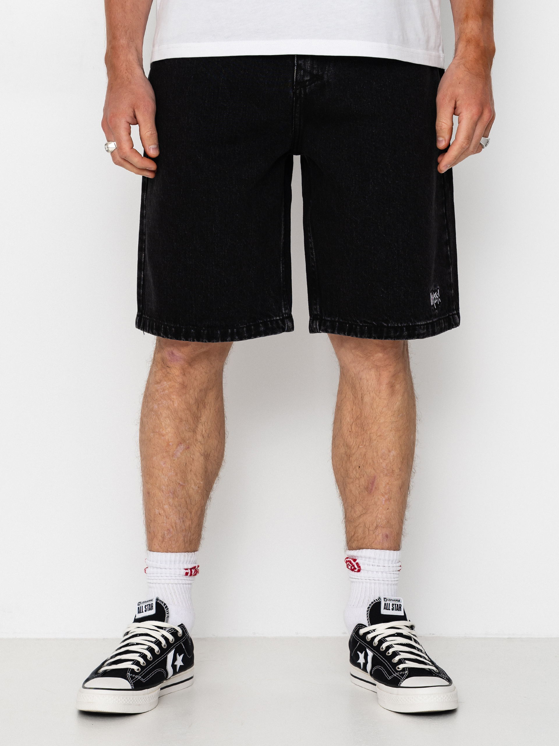 Szorty MassDnm Jeans Higher (black washed)
