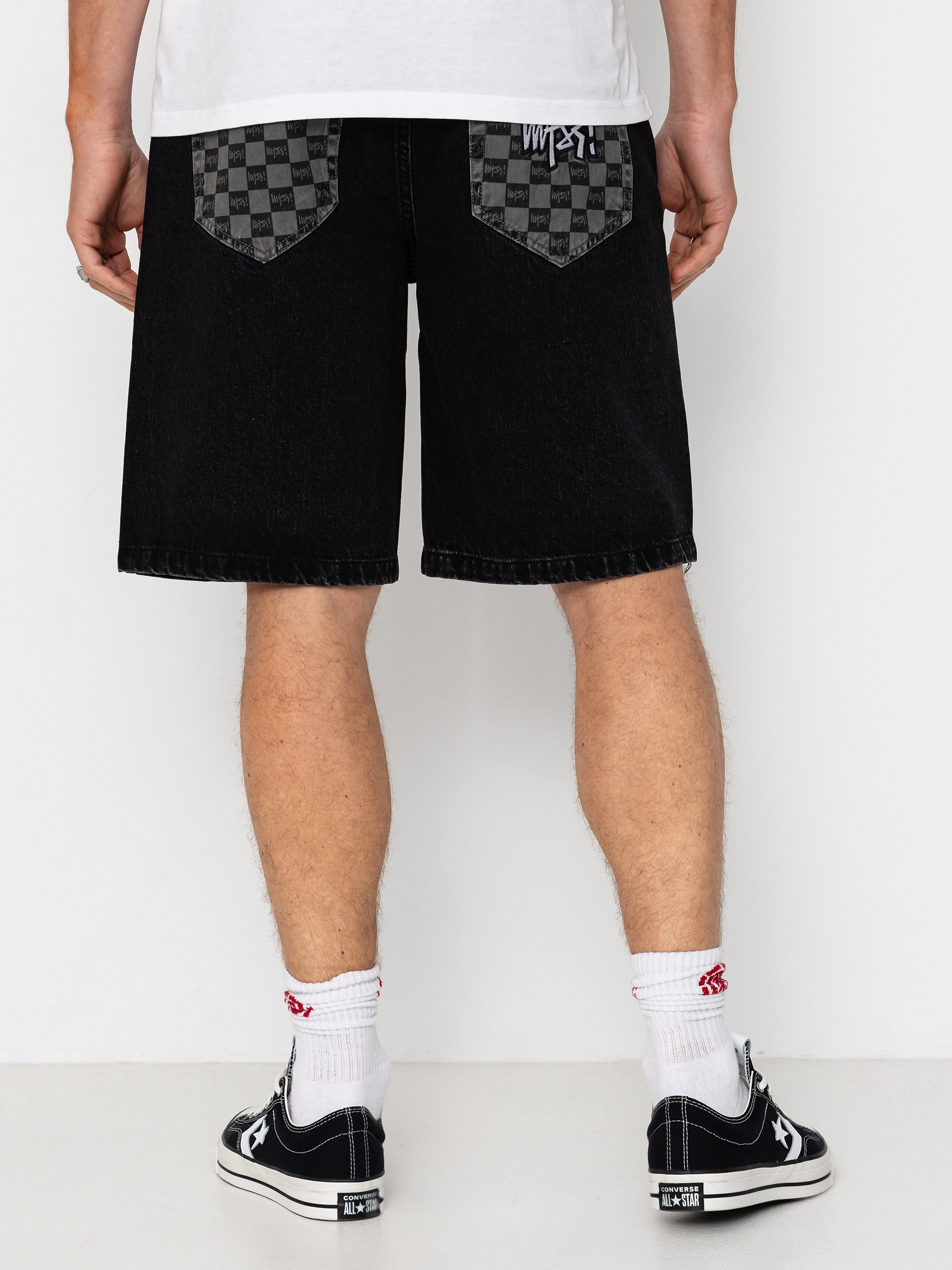 Szorty MassDnm Jeans Higher (black washed)