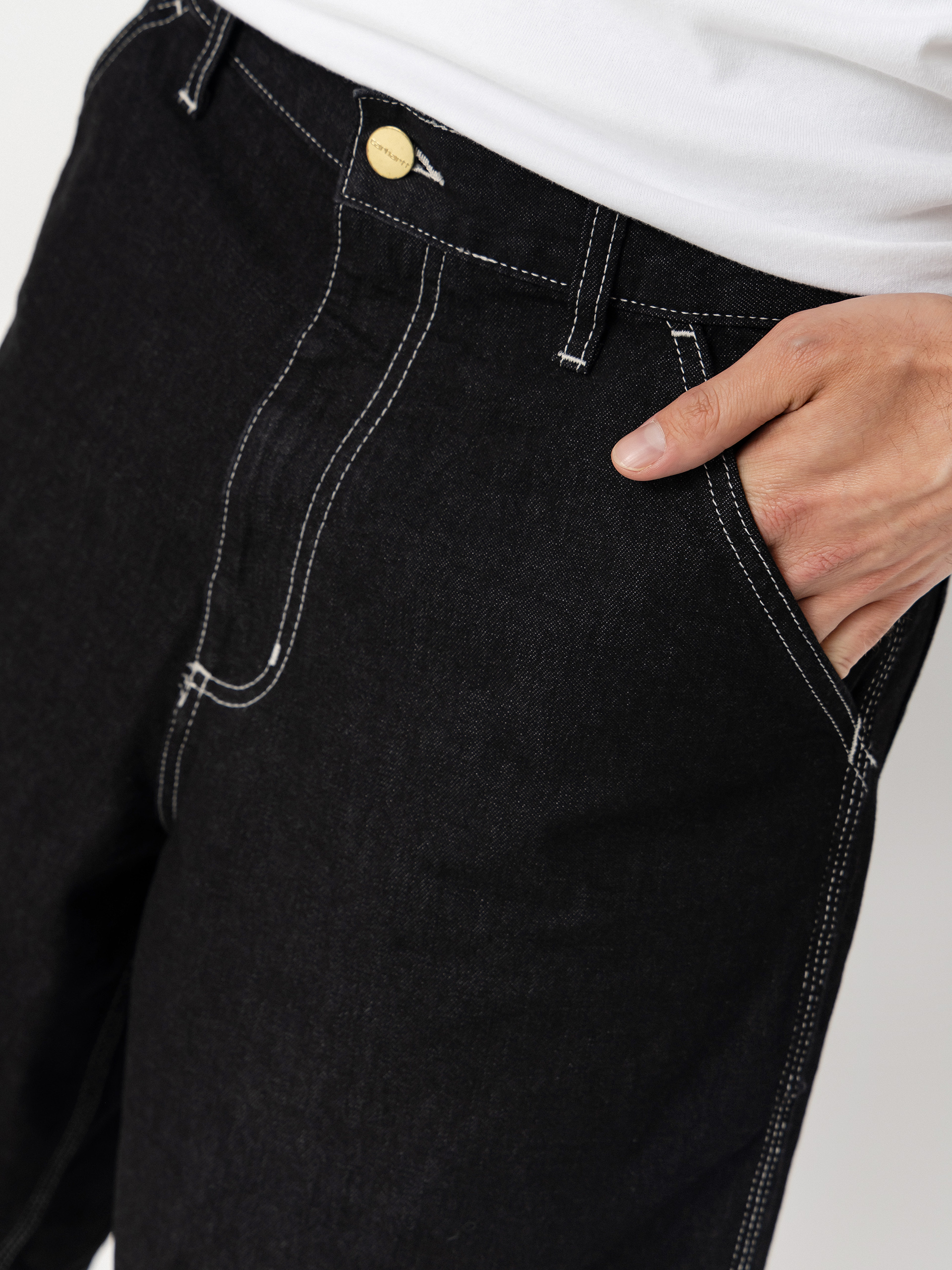 Szorty Carhartt WIP Simple (black one wash)
