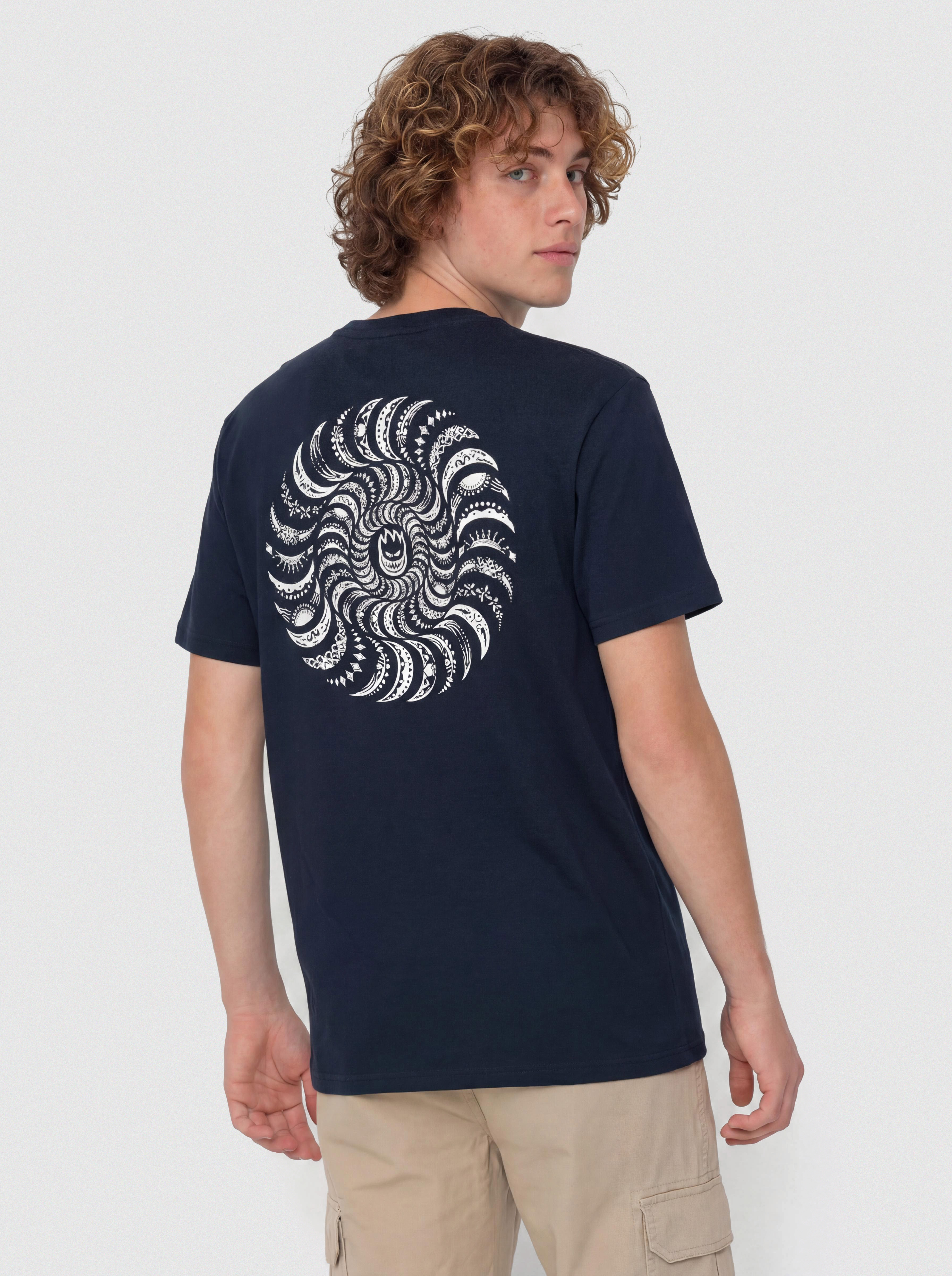 T-shirt Spitfire Classic Swirl Paisley (true navy w/white prints)