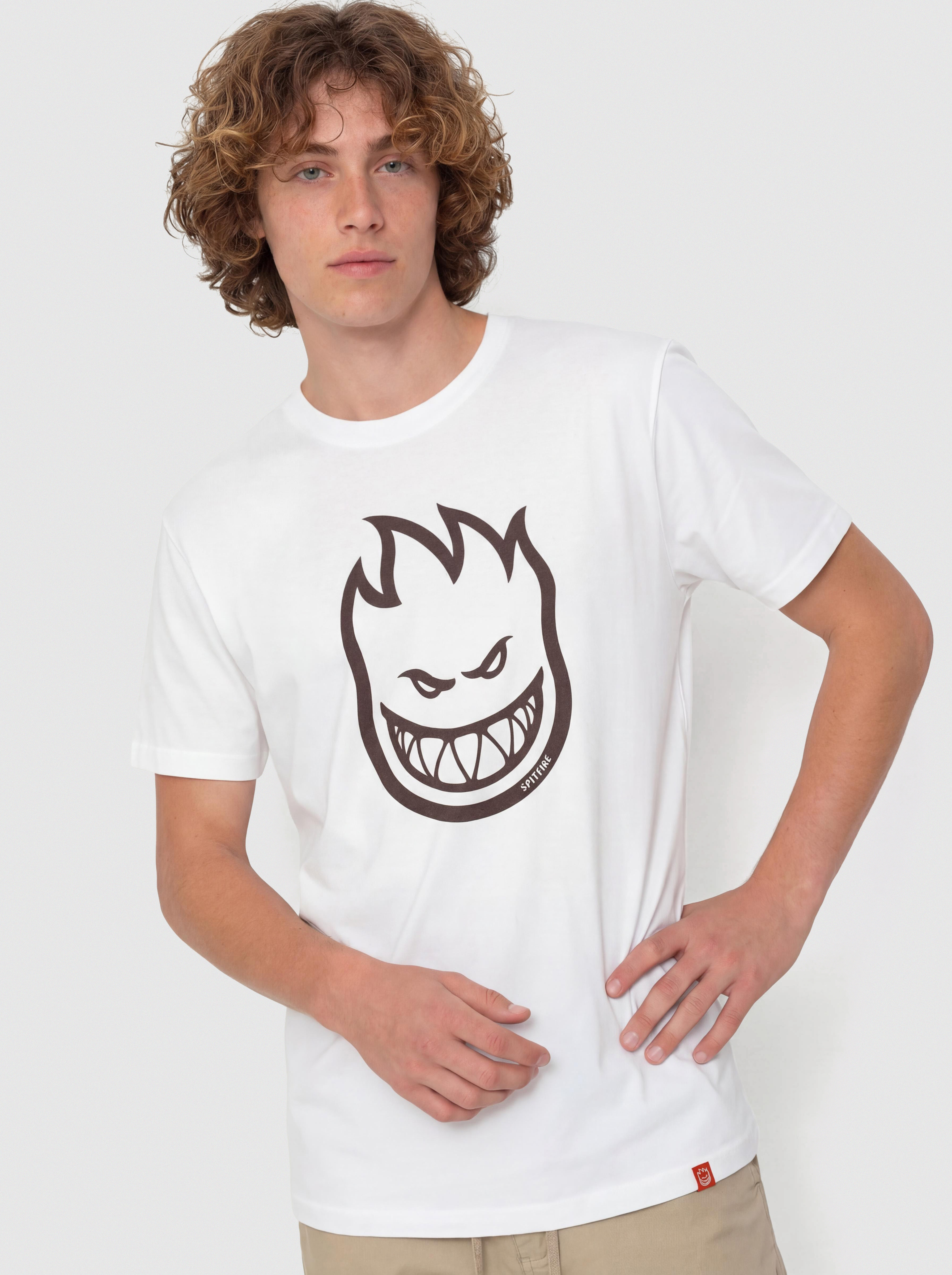 T-shirt Spitfire Bighead (white w/dark red print)
