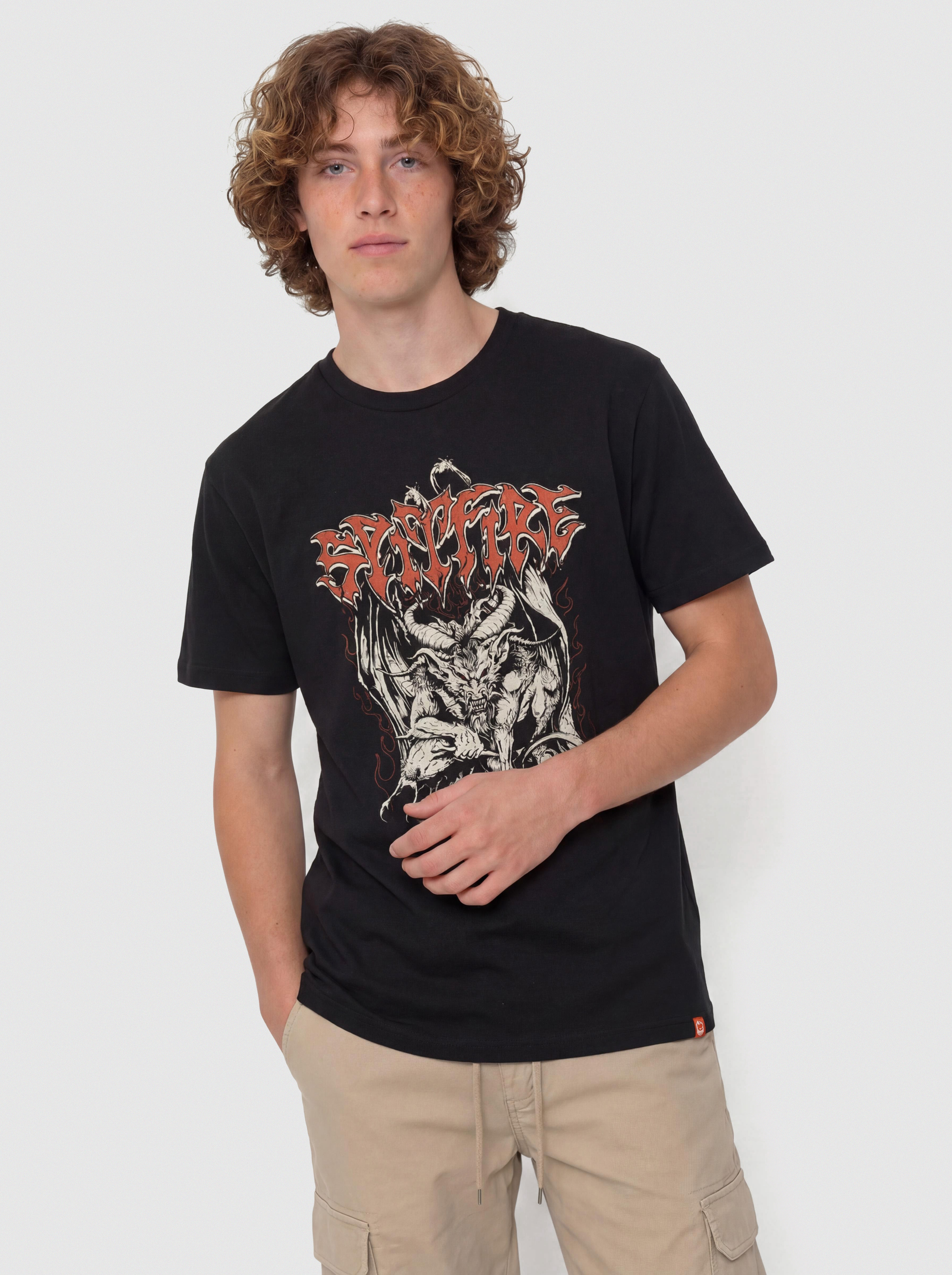 T-shirt Spitfire Demon (black w/multi color discharge print)