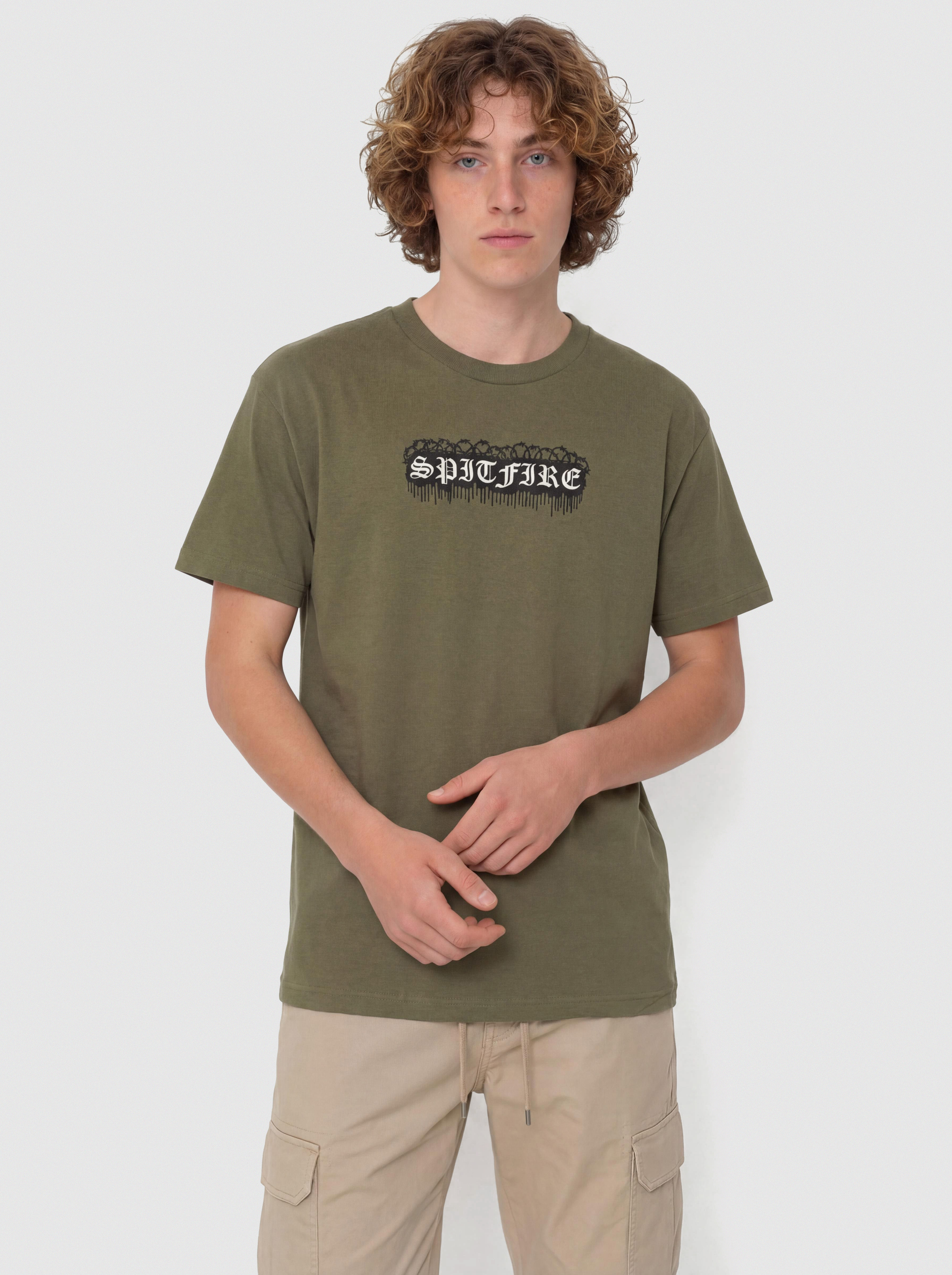 T-shirt Spitfire Old E Barbed (military green)
