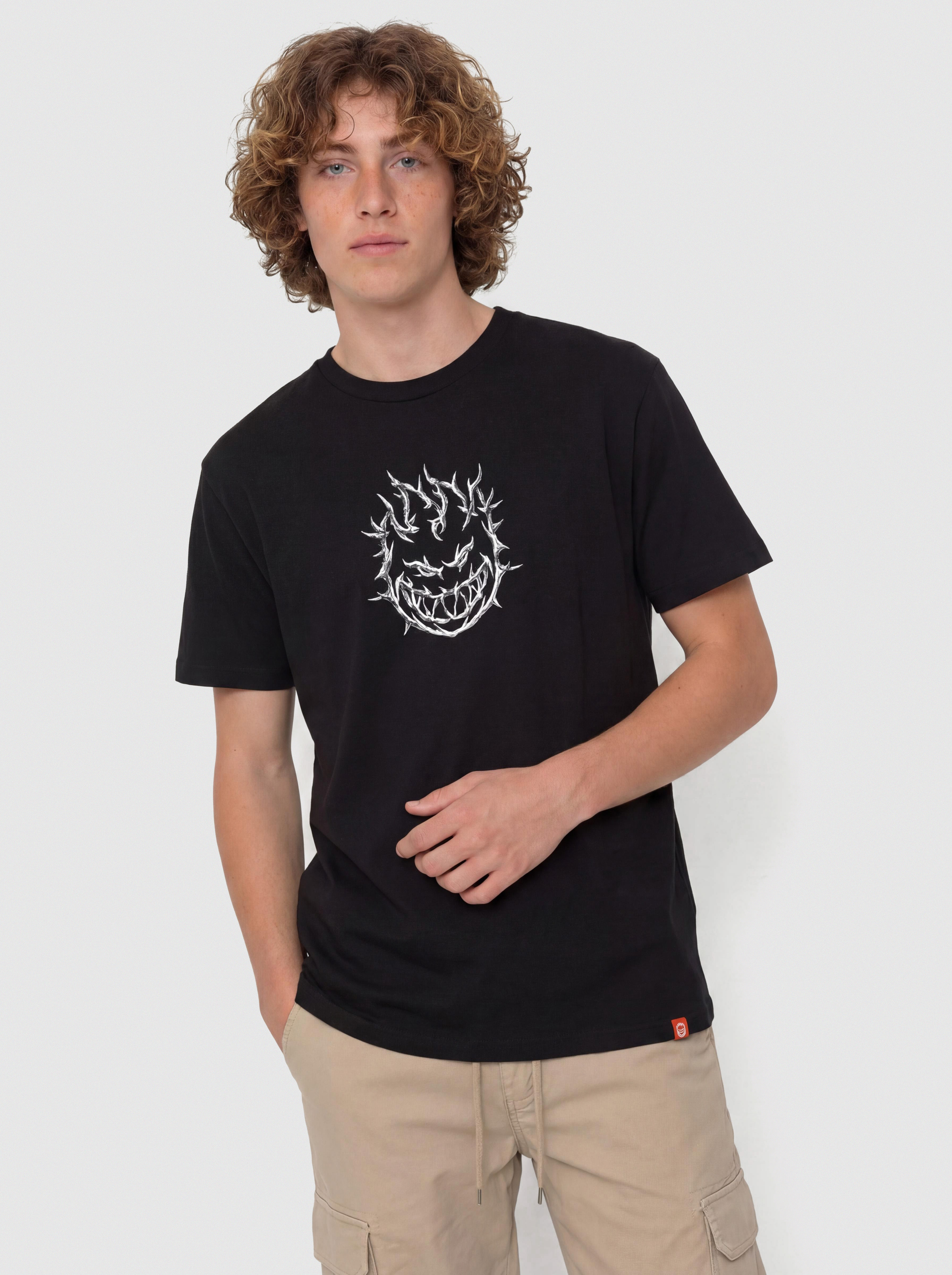 T-shirt Spitfire Bighead Thorn (black w/tonal black & white print)