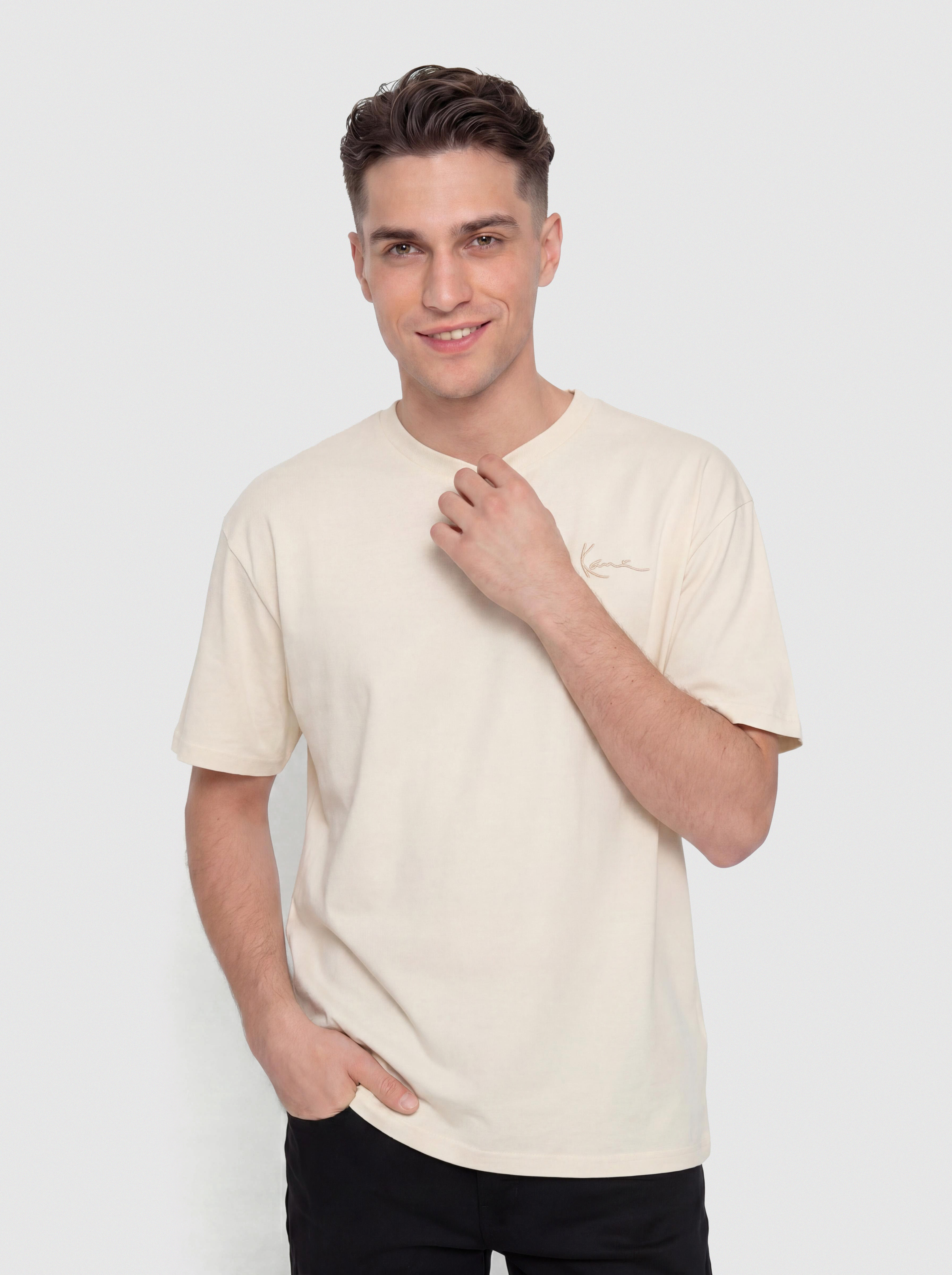 T-shirt Karl Kani Signature Washed Oversized (white)