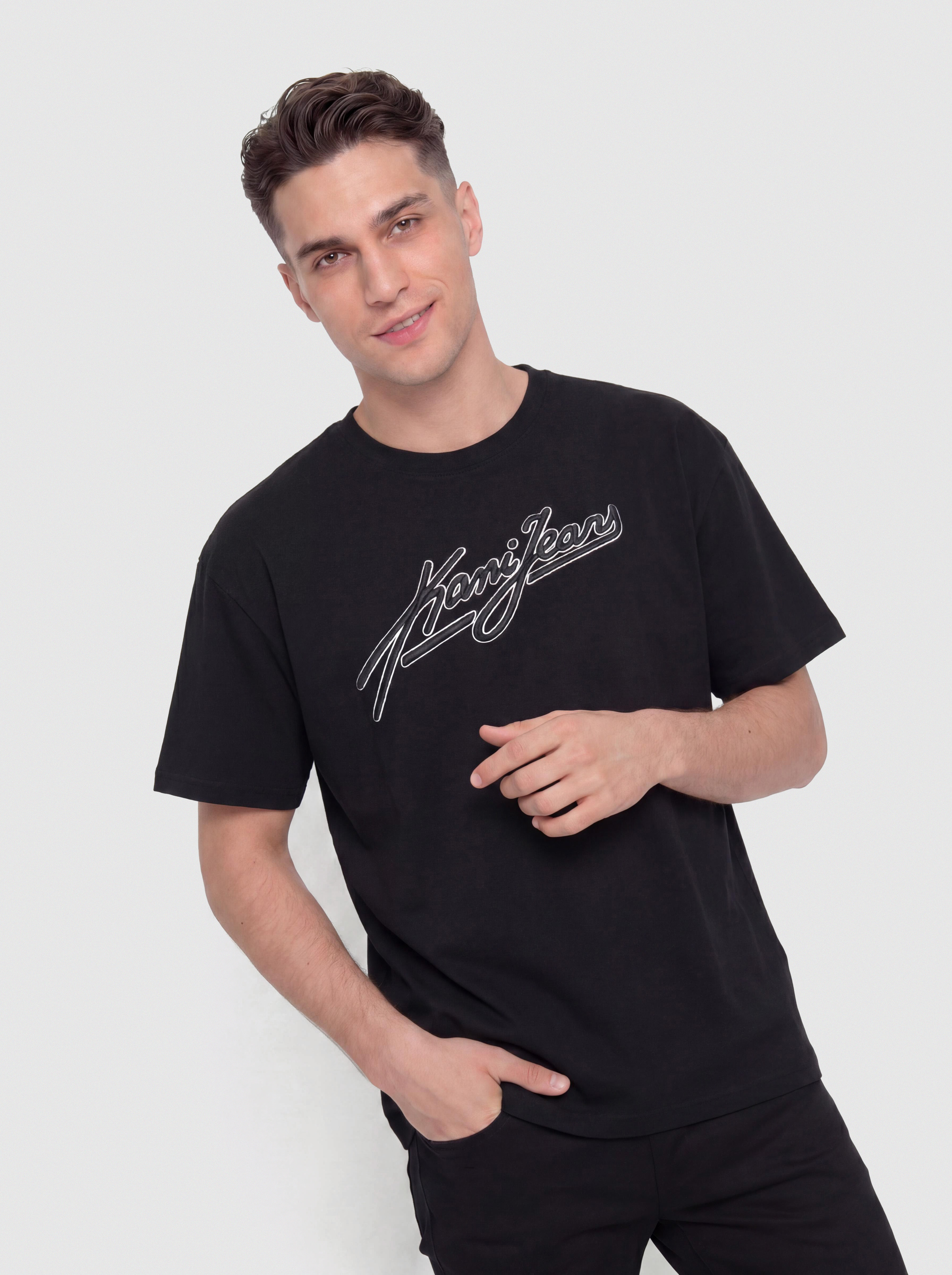 T-shirt Karl Kani Jeans Oversized (black)