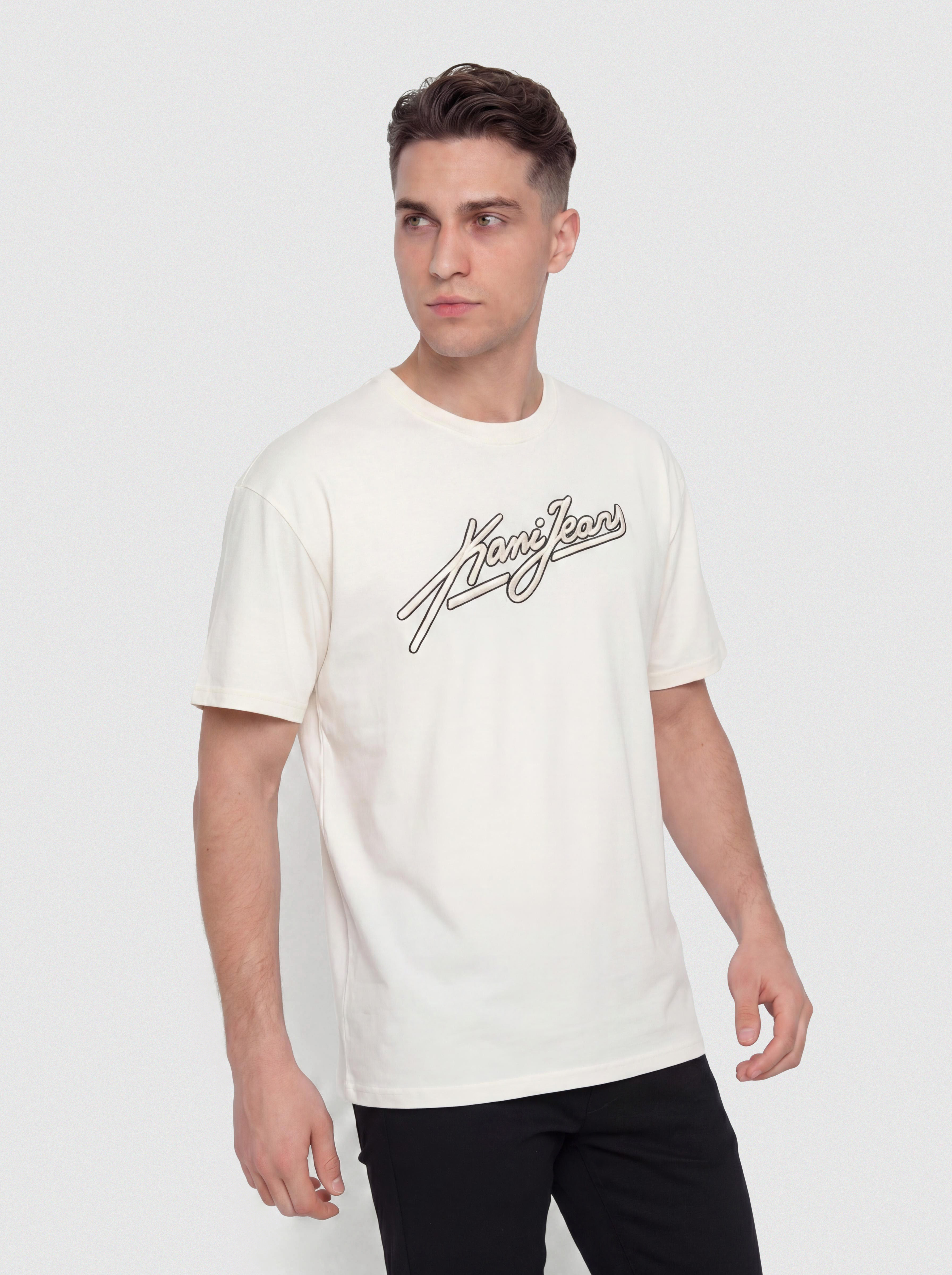 T-shirt Karl Kani Jeans Oversized (white)