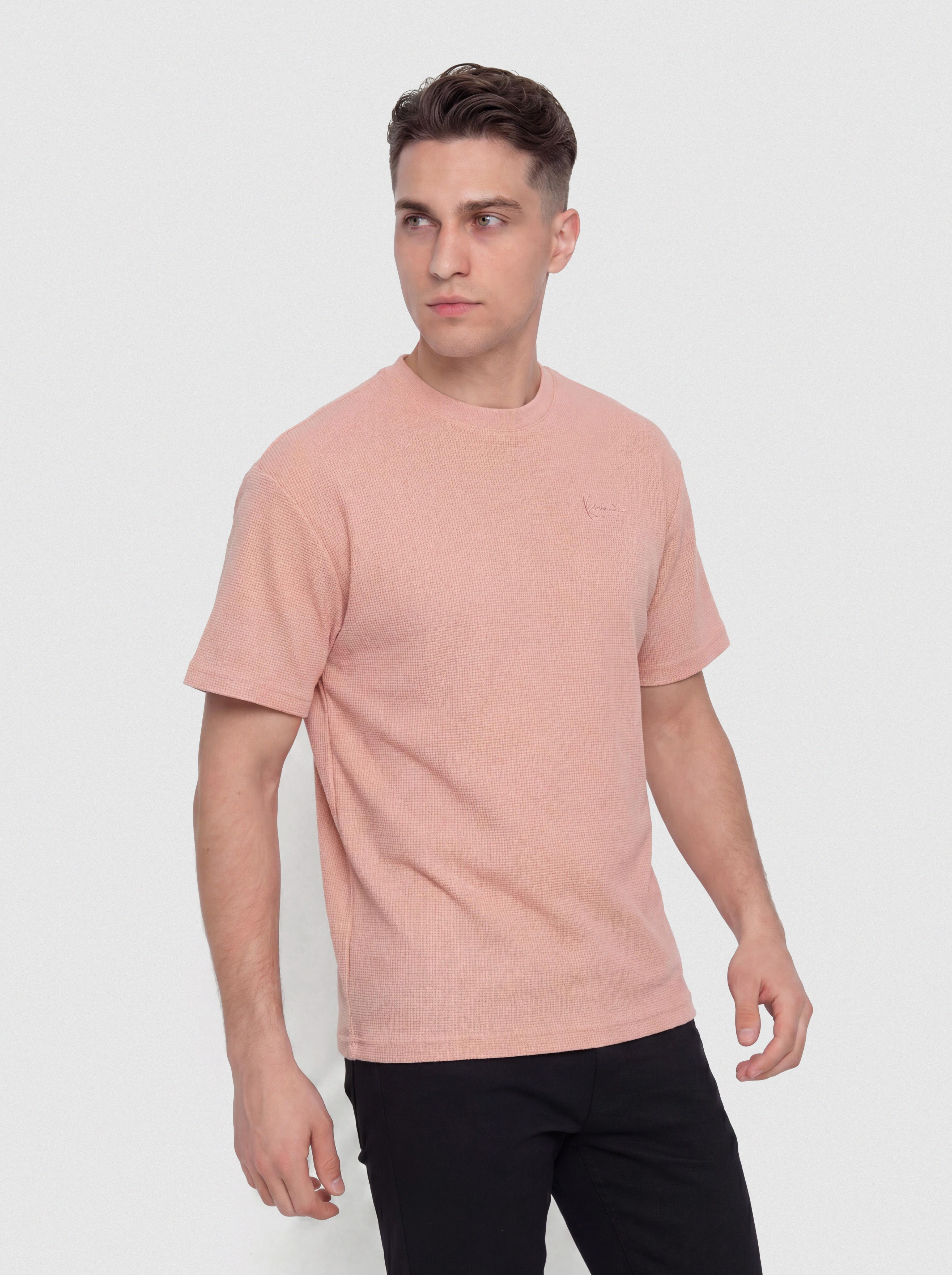 T-shirt Karl Kani Signature Waffle Oversized (pink)