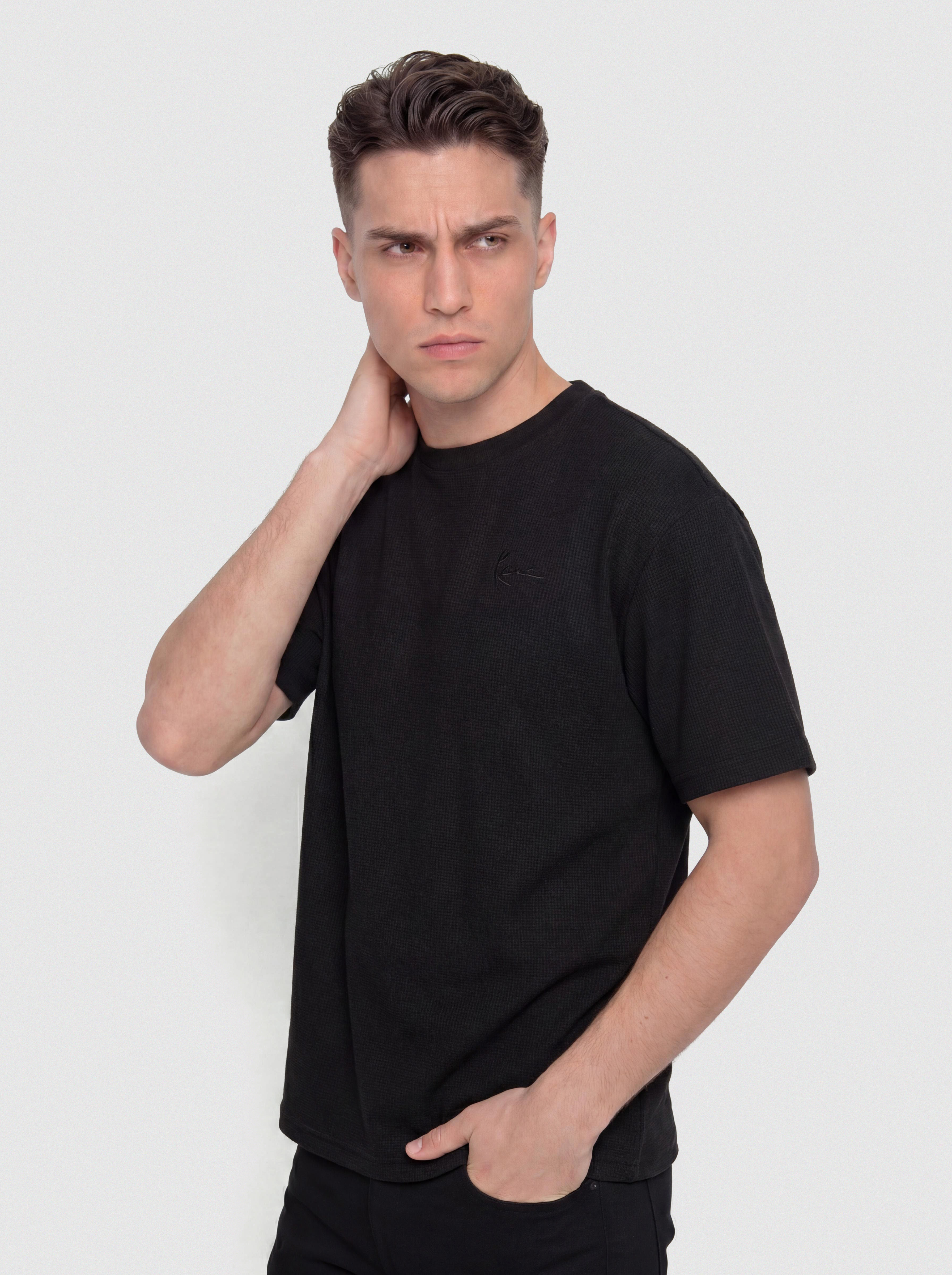 T-shirt Karl Kani Signature Waffle Oversized (black)