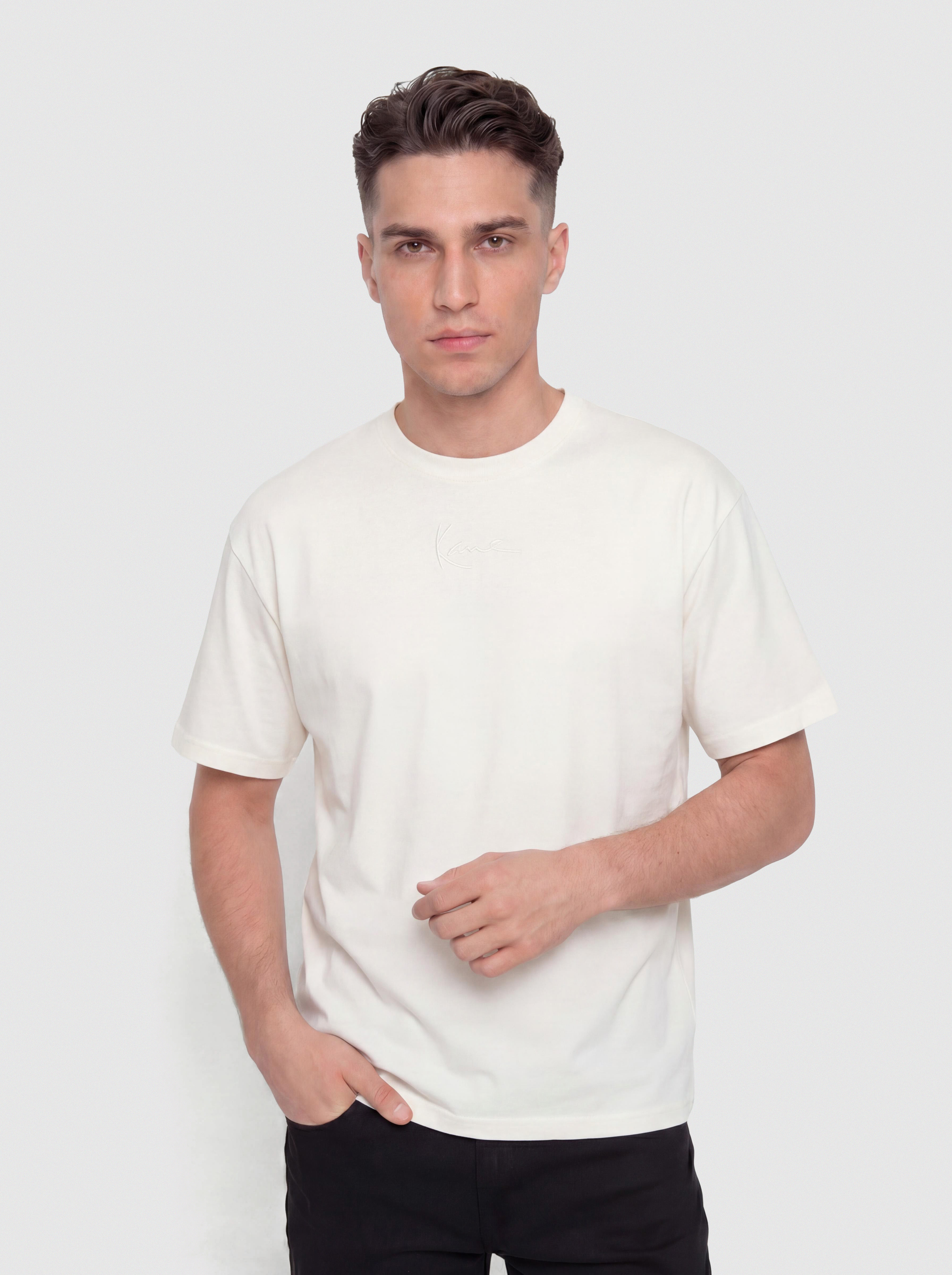 T-shirt Karl Kani Small Signature Essential (off white)