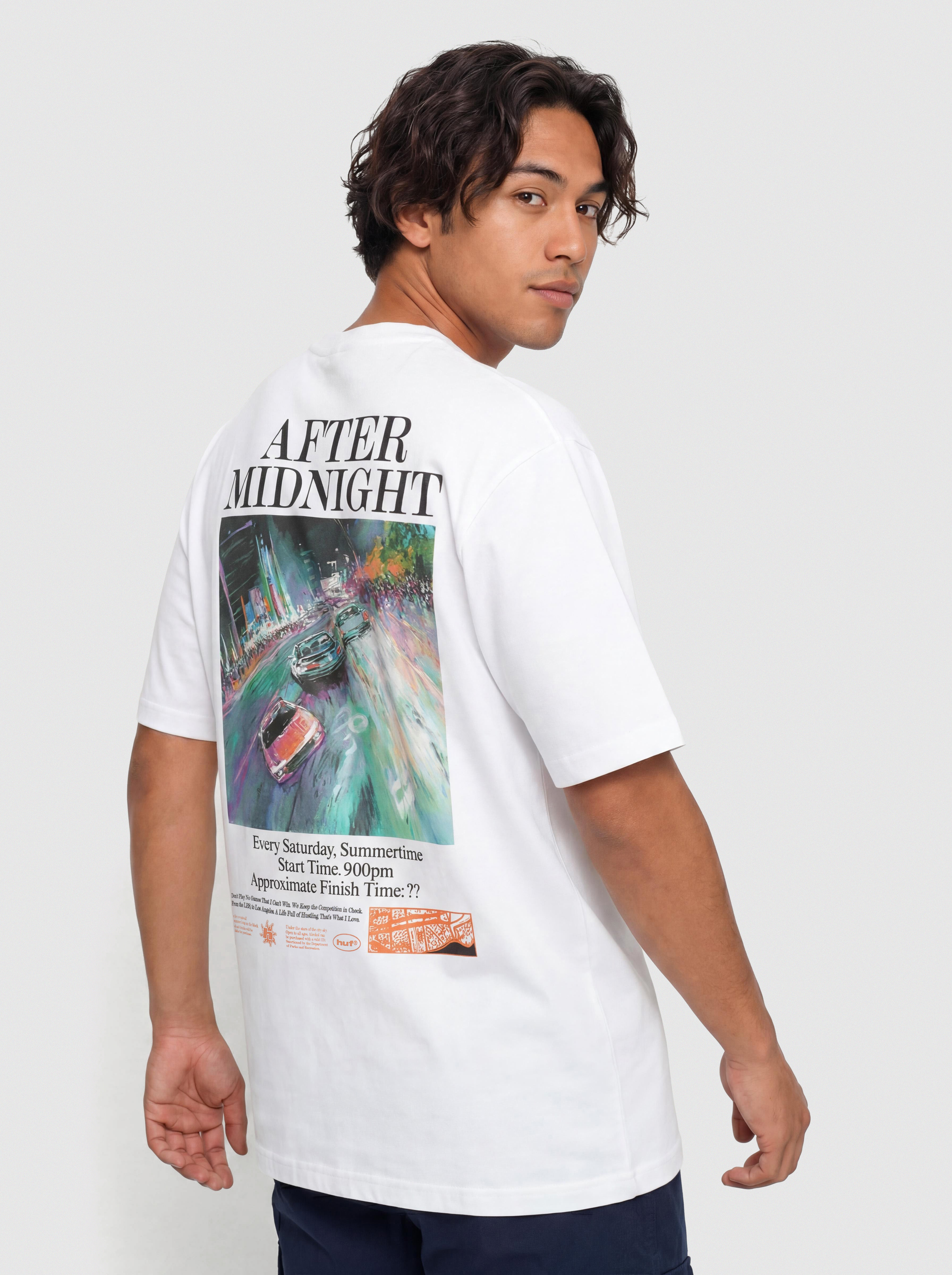 T-shirt HUF After Midnight (white)