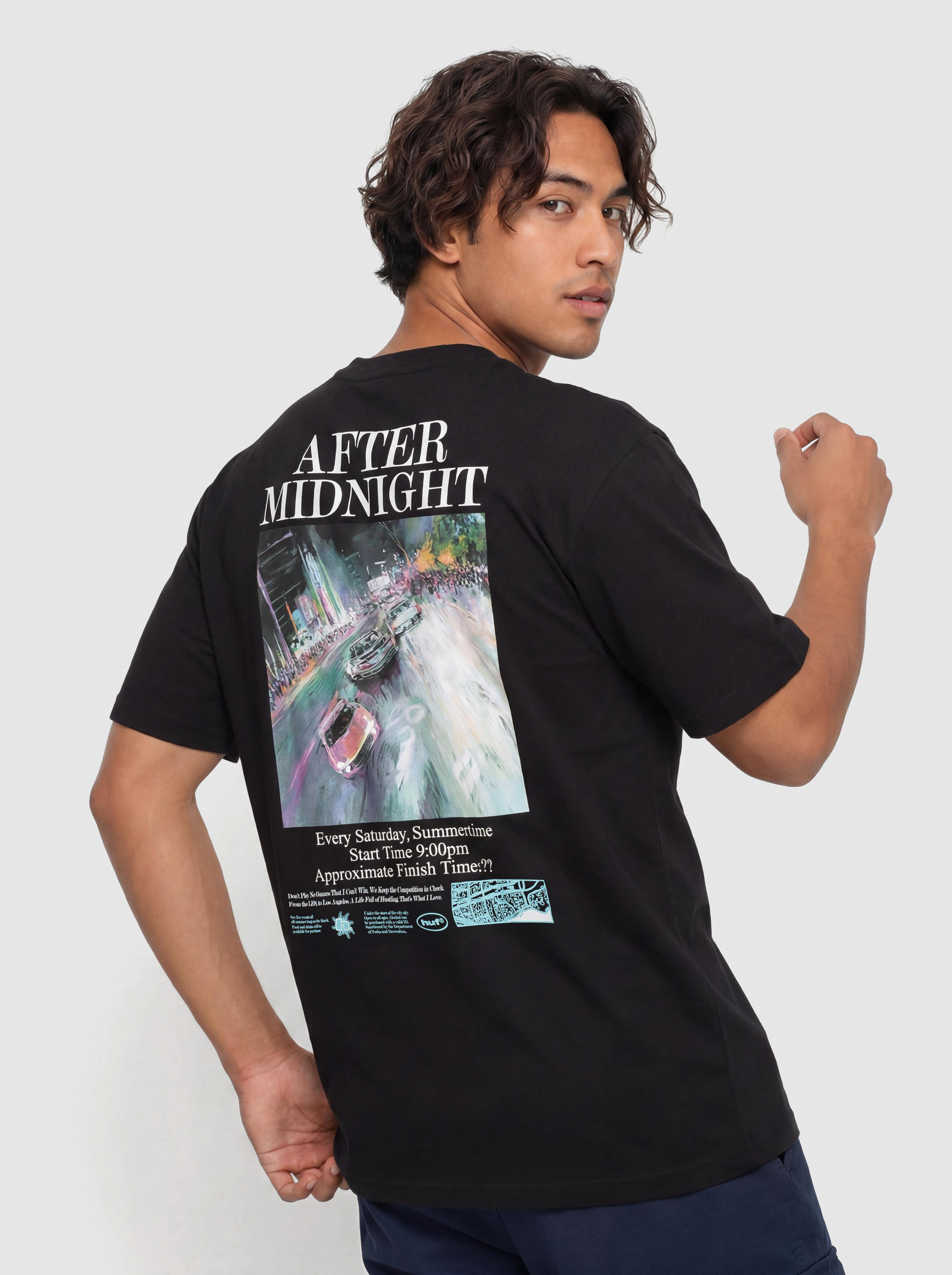 T-shirt HUF After Midnight (black)