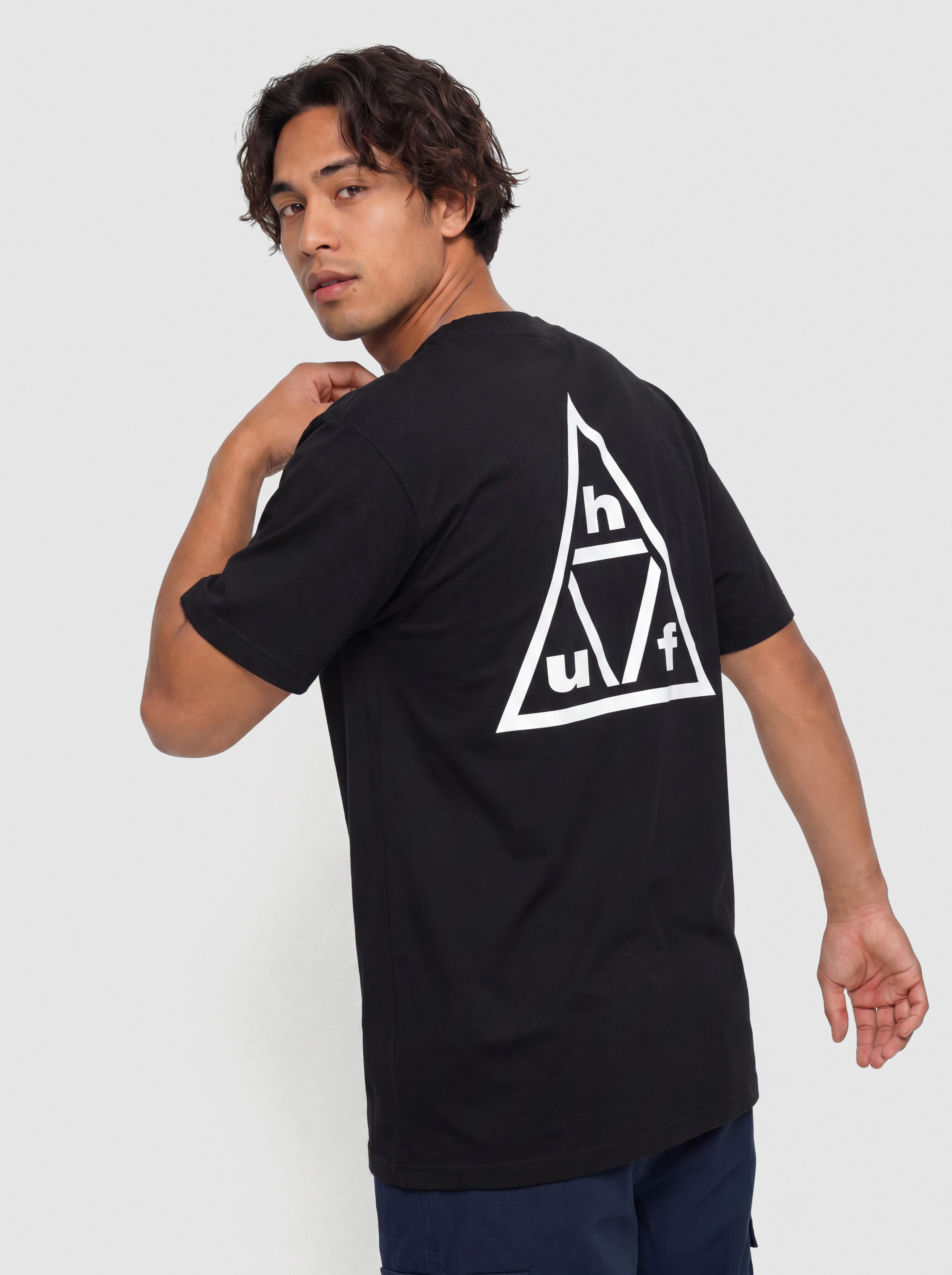T-shirt HUF Triple Triangle (black/white)