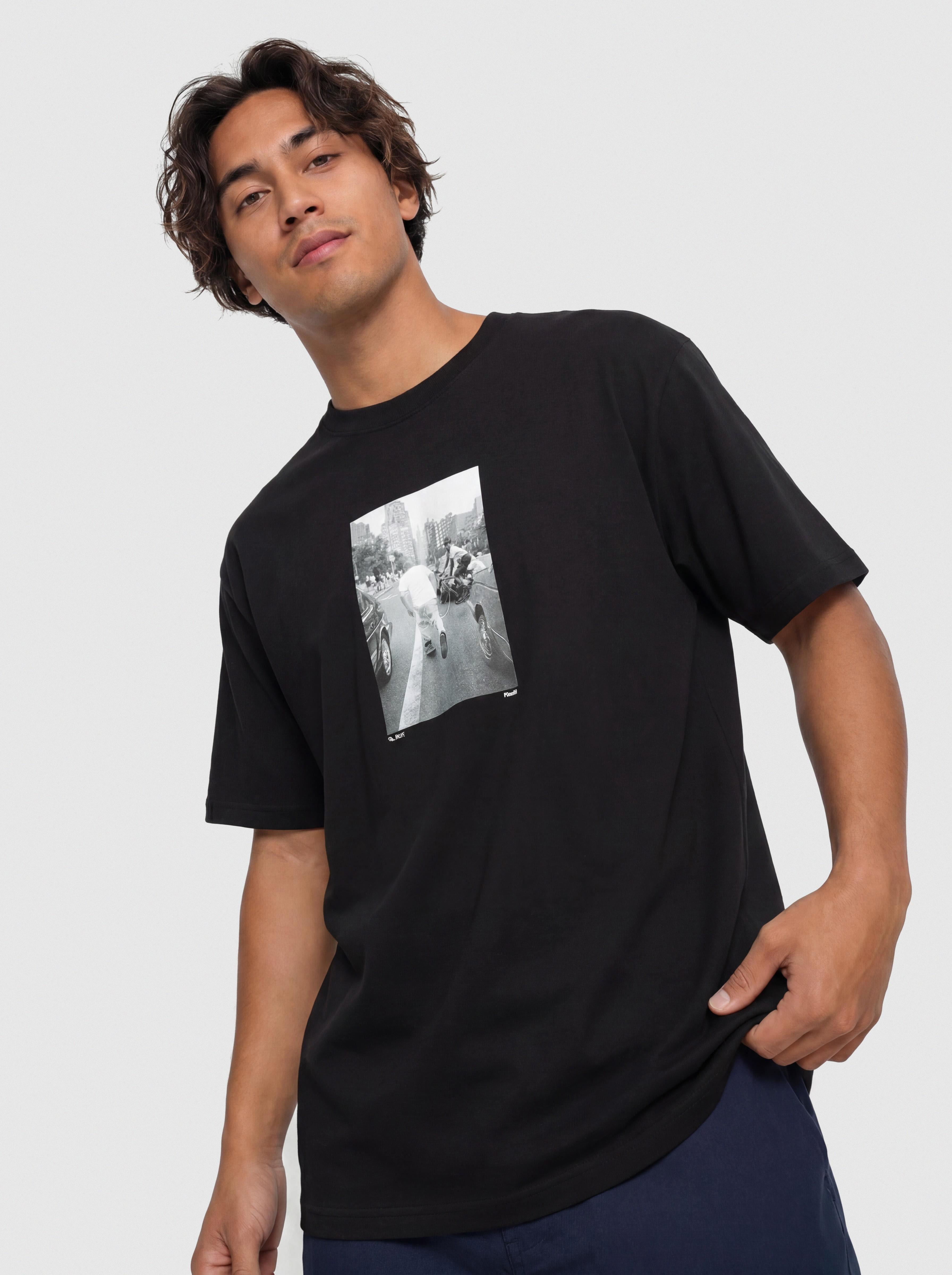 T-shirt HUF Fight The Traffic (black)