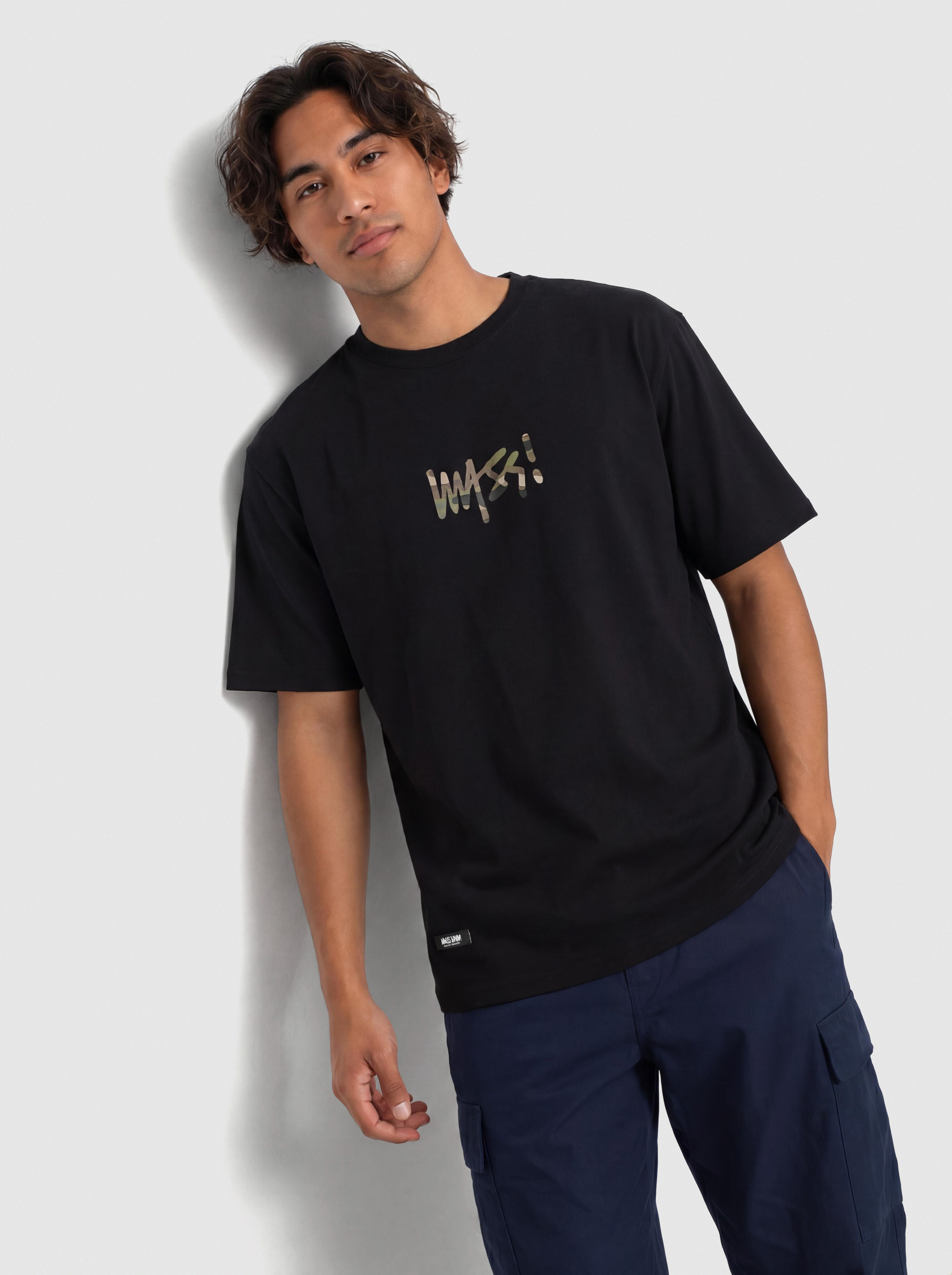 T-shirt MassDnm Camo Sign (black)