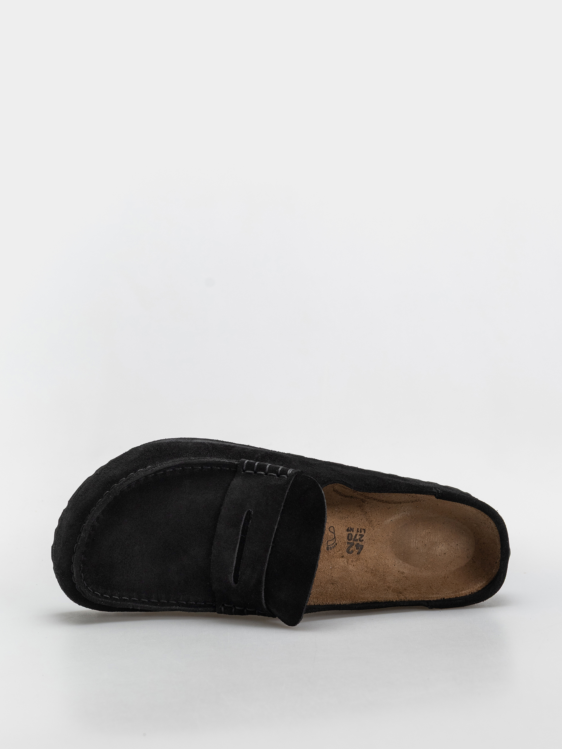 Klapki Birkenstock Naples Wrapped Suede Leather Regular (black)