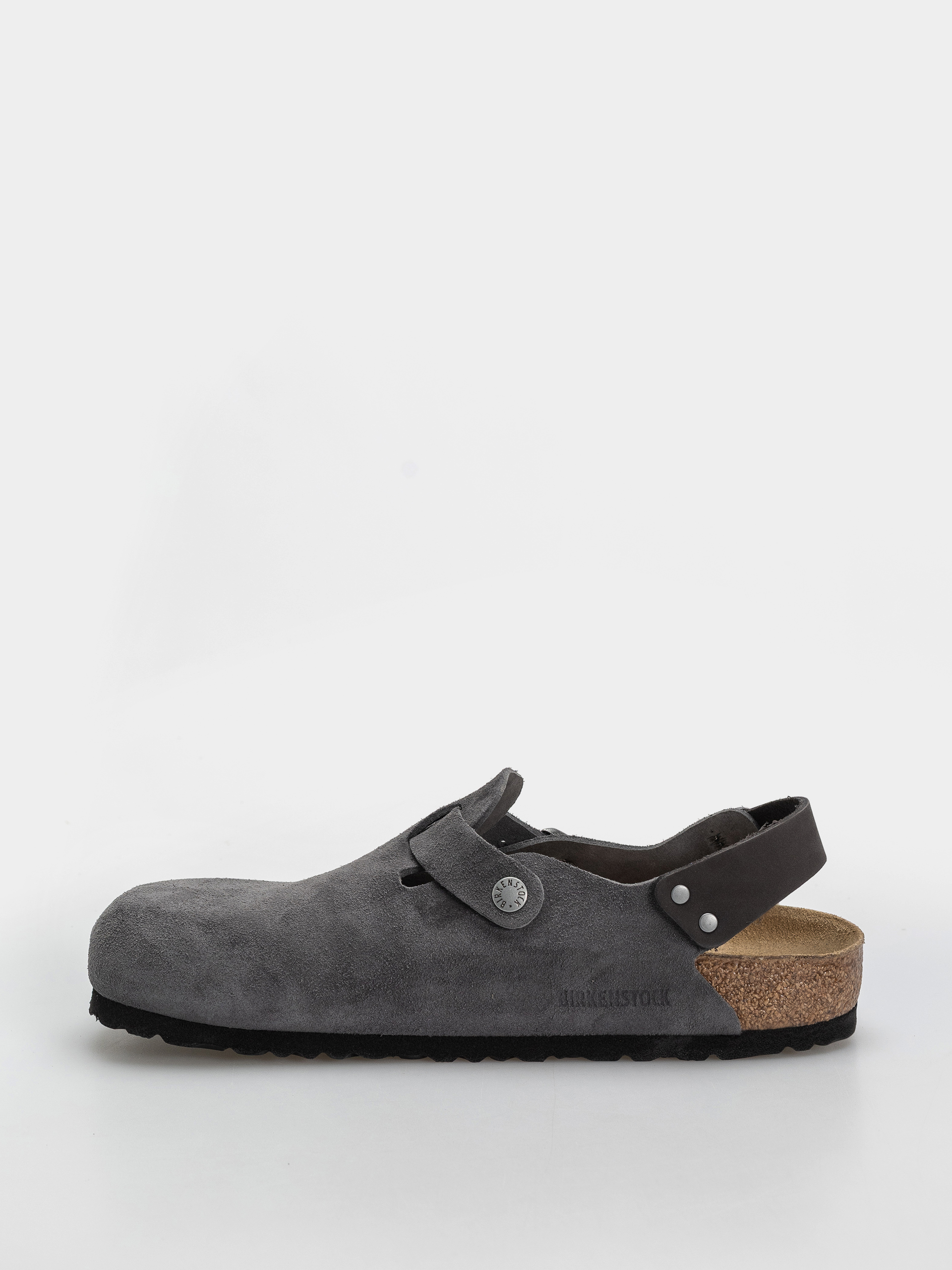 Klapki Birkenstock Tokio Suede Leather Regular (charcoal)