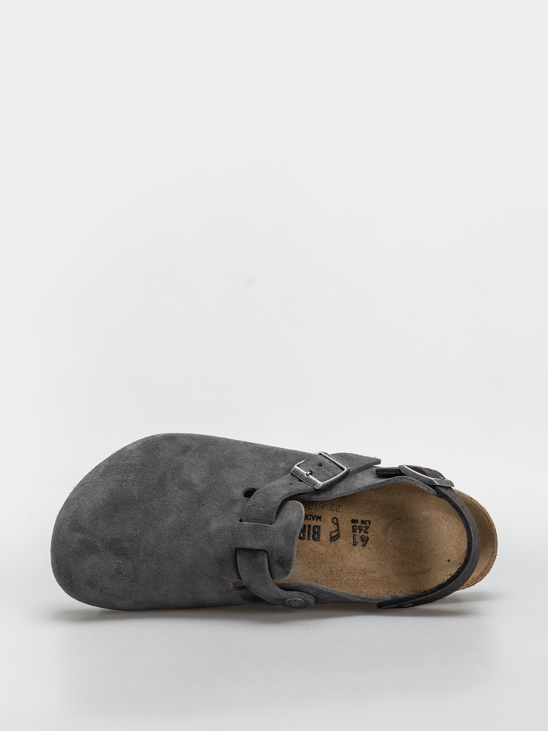 Klapki Birkenstock Tokio Suede Leather Regular (charcoal)
