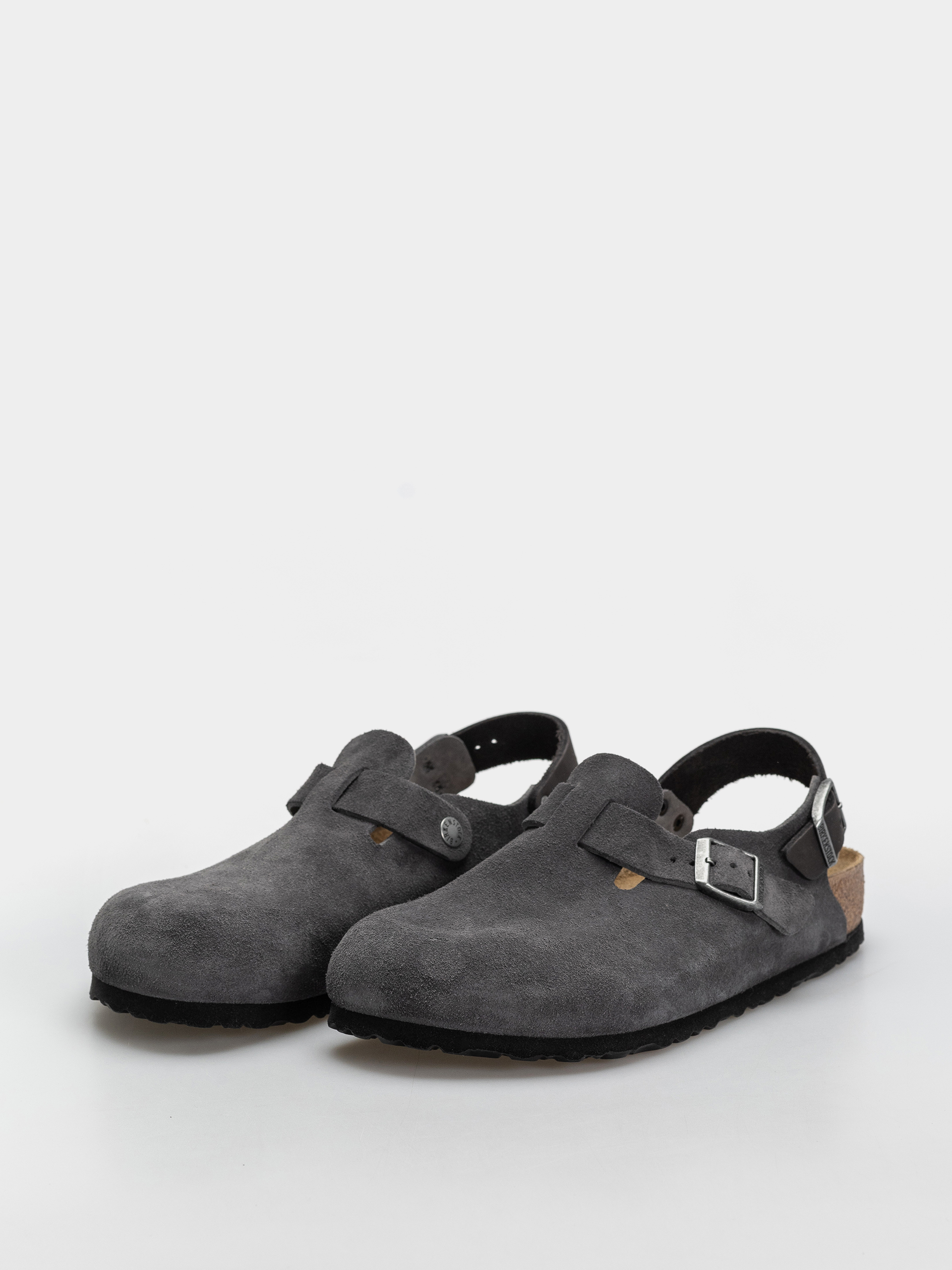Klapki Birkenstock Tokio Suede Leather Regular (charcoal)