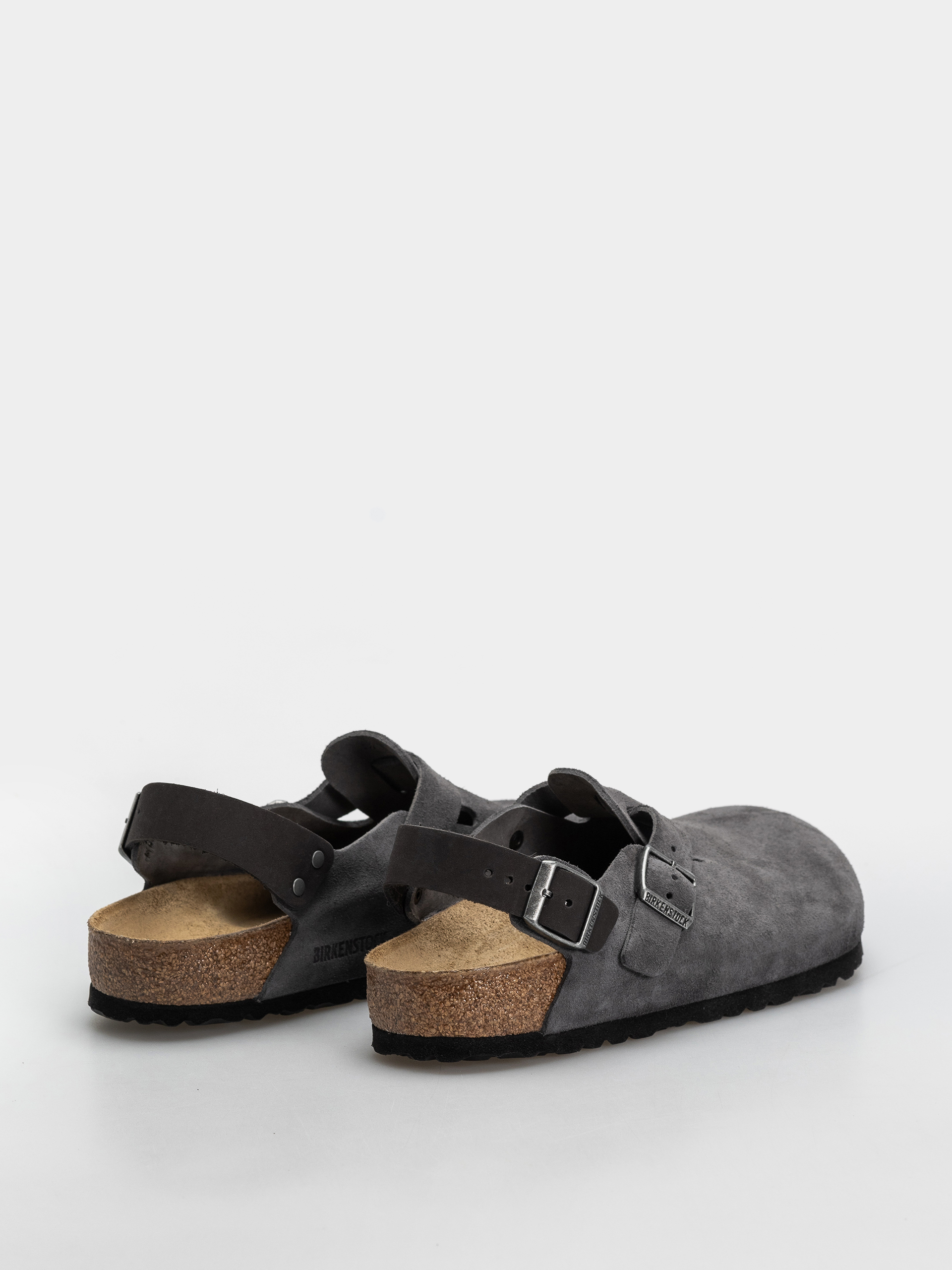 Klapki Birkenstock Tokio Suede Leather Regular (charcoal)