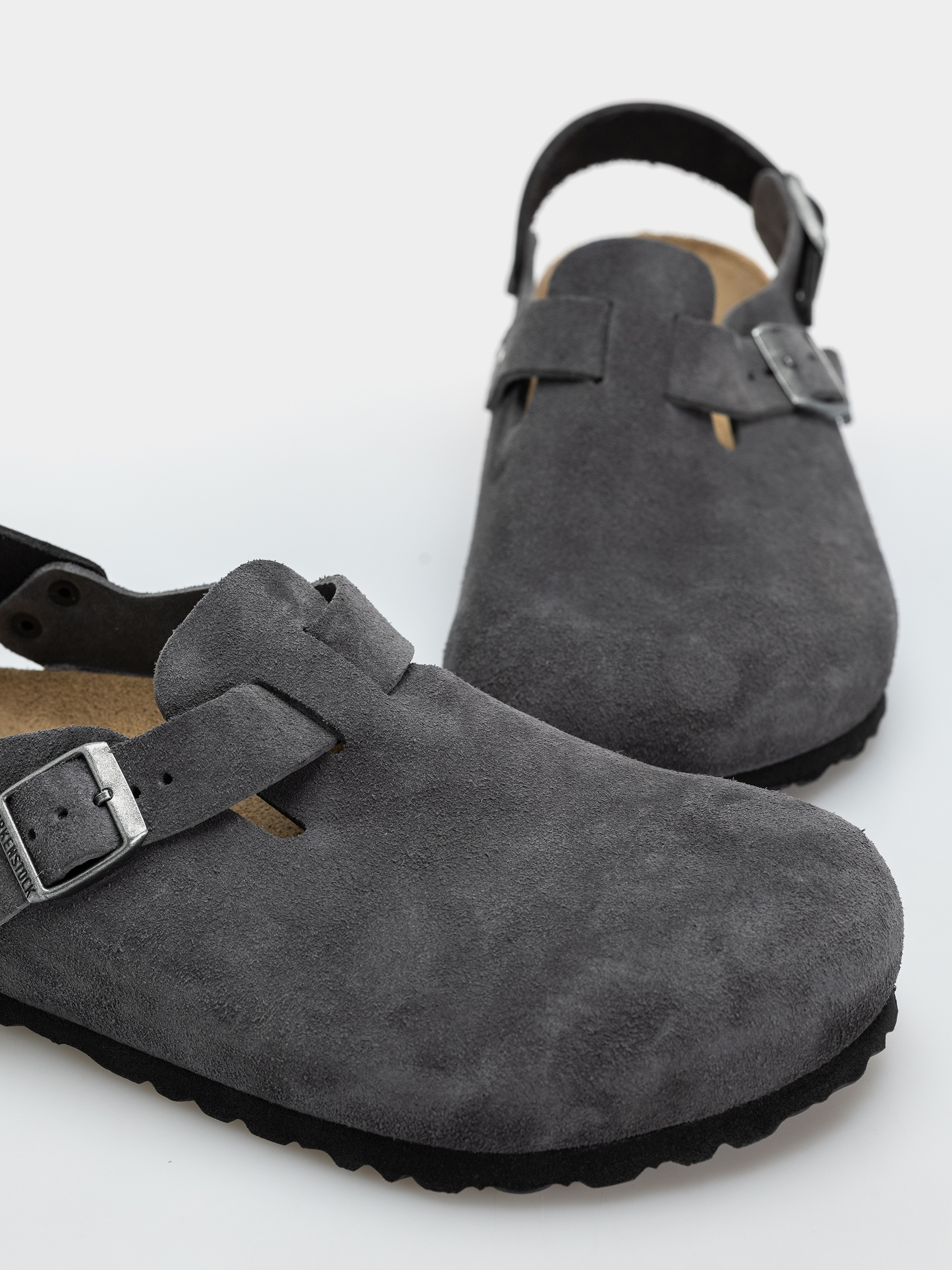Klapki Birkenstock Tokio Suede Leather Regular (charcoal)
